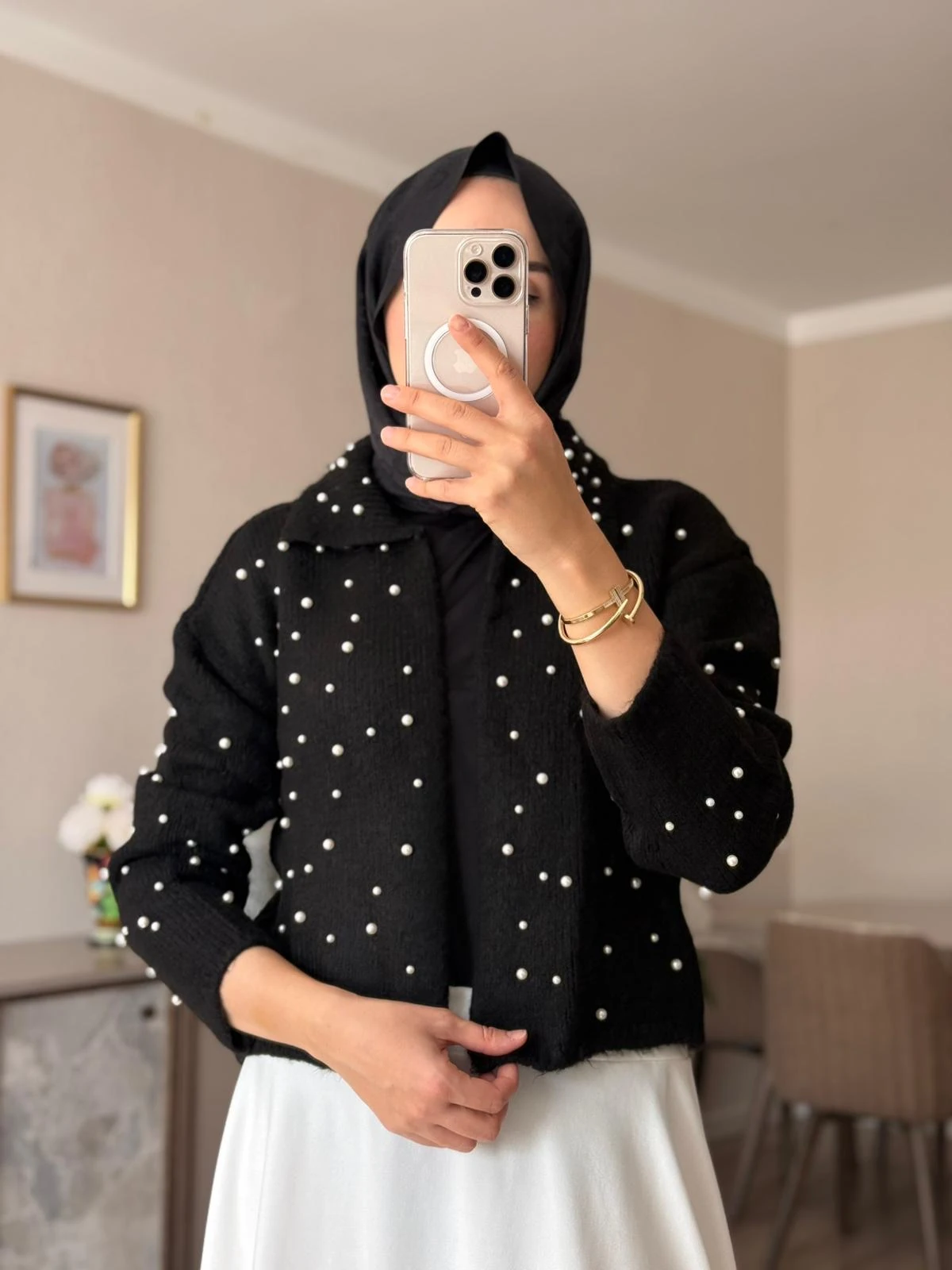 İncili Triko Hırka