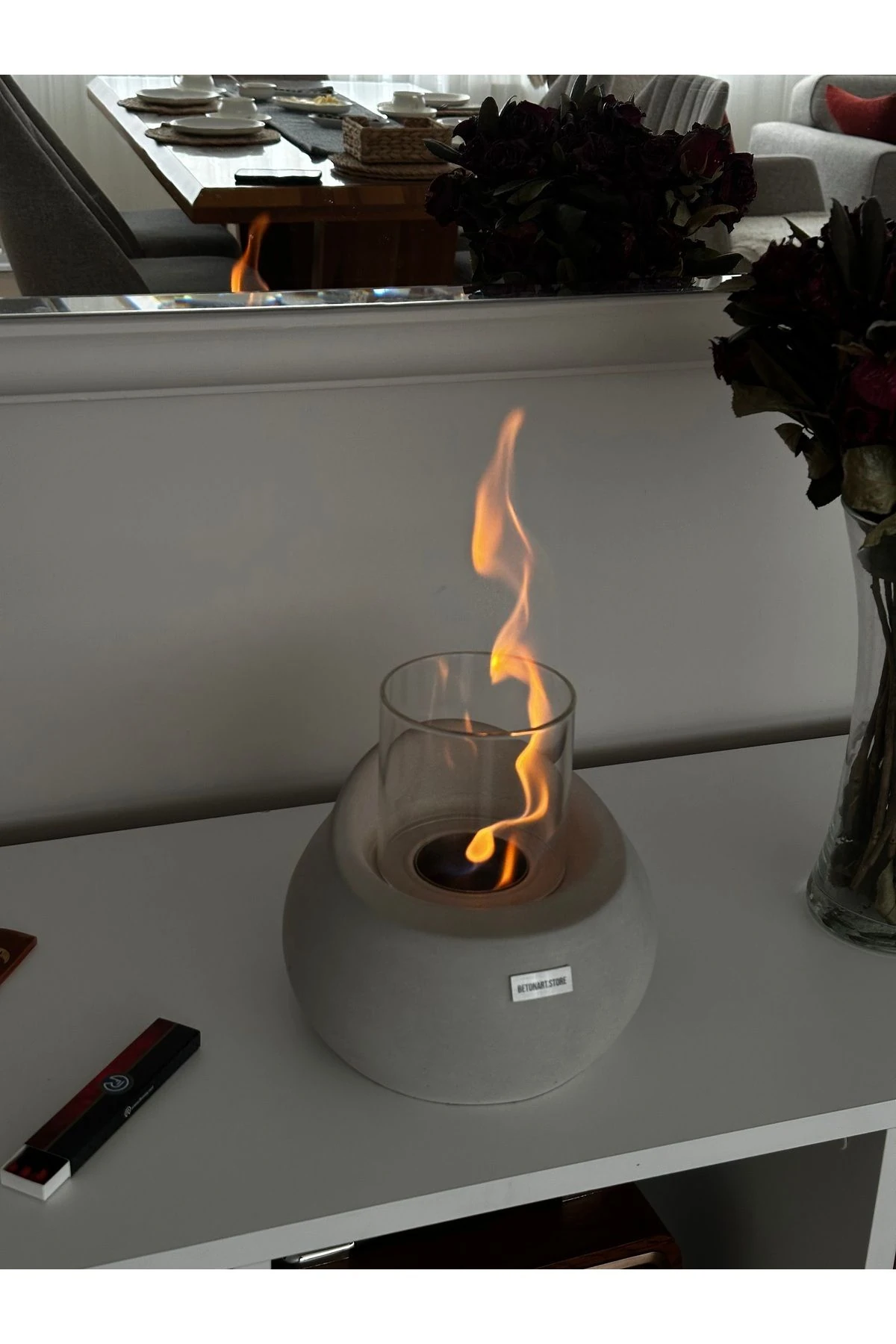 ( Etna ) Ateş Çukuru Masa Üstü Şömine 500ml Bioethanol Yakıt Hediye