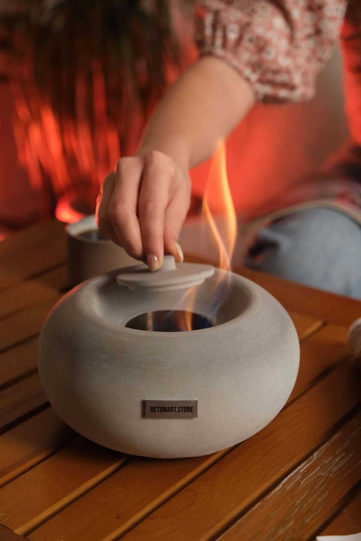 Ateş Çukuru ( Nell ) Minimal Masa Üstü Şömine Dekor 500ml Yakıt Hediye