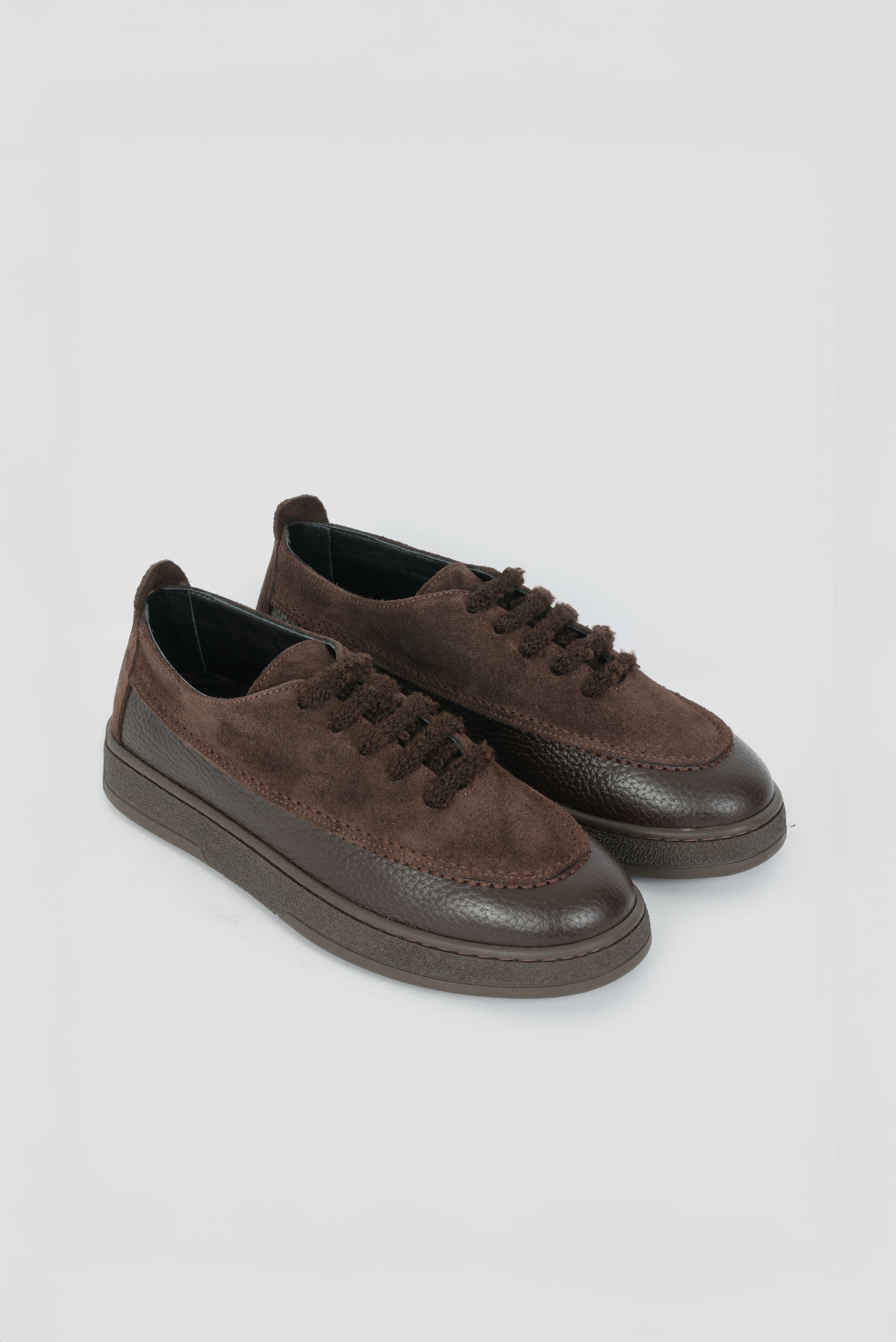 Eschi Moss Serisi Kadın Kahverengi Hakiki Deri Sneaker Ayakkabı