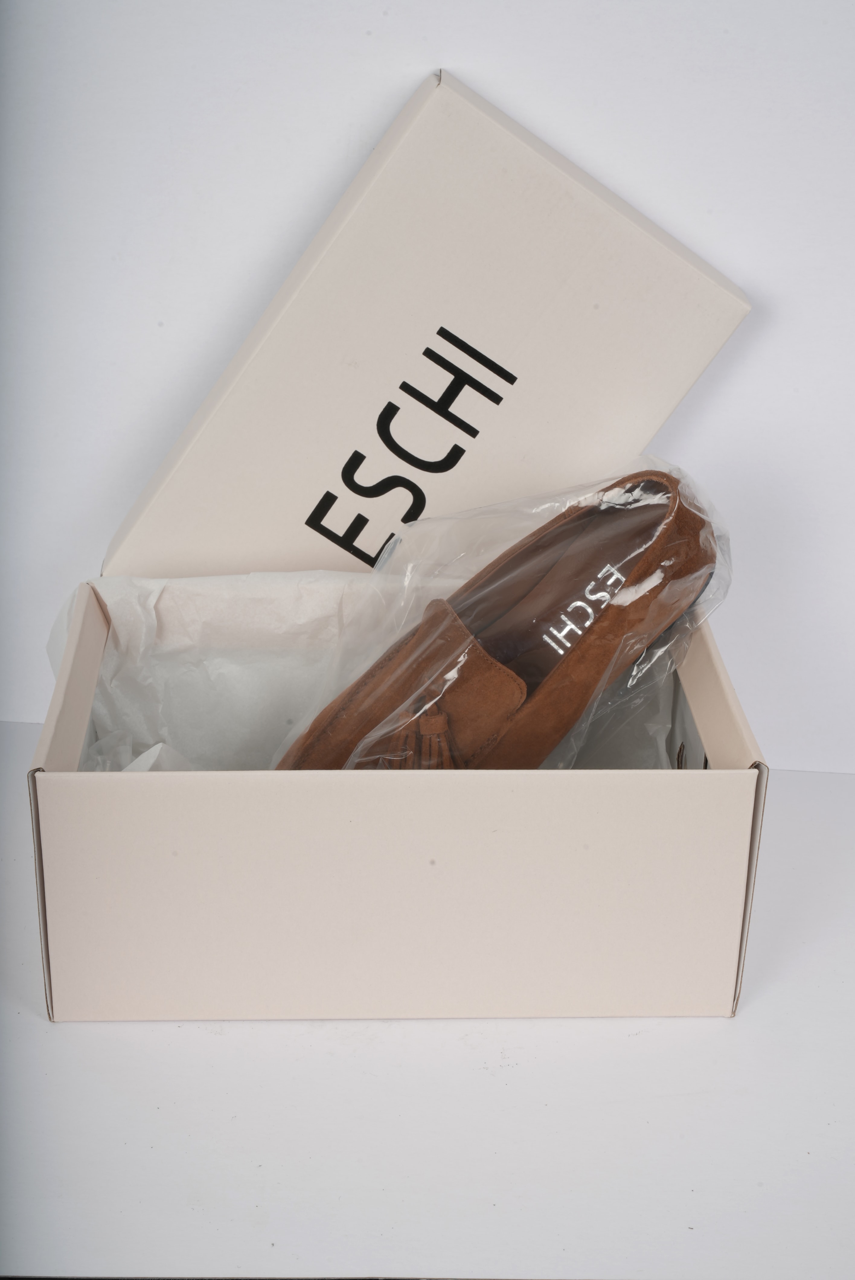 Eschi Aura Serisi Kadın Taba Hakiki Deri Babet Ayakkabı