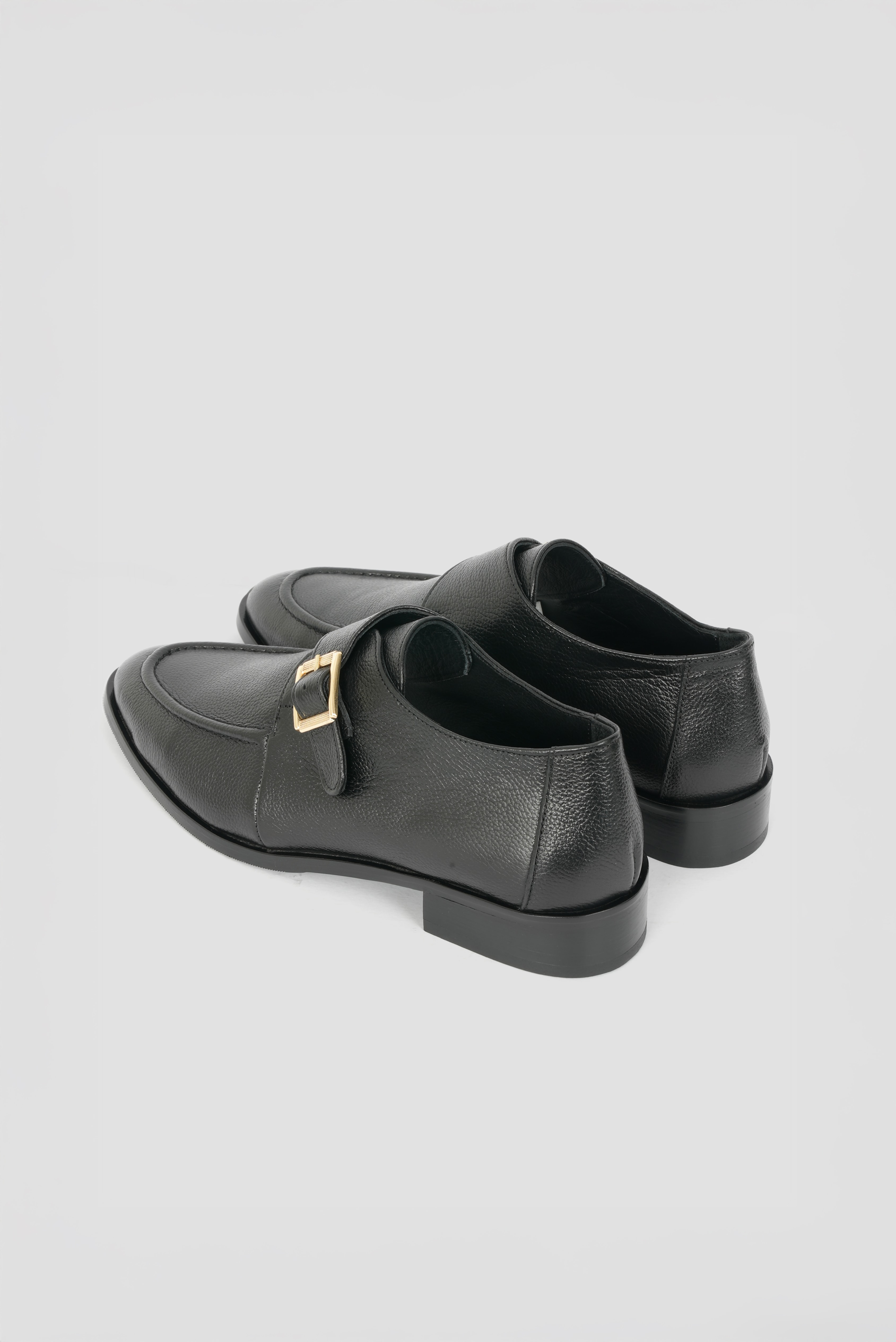 Eschi Kyoto Serisi Kadın Siyah Hakiki Deri Babet Ayakkabı