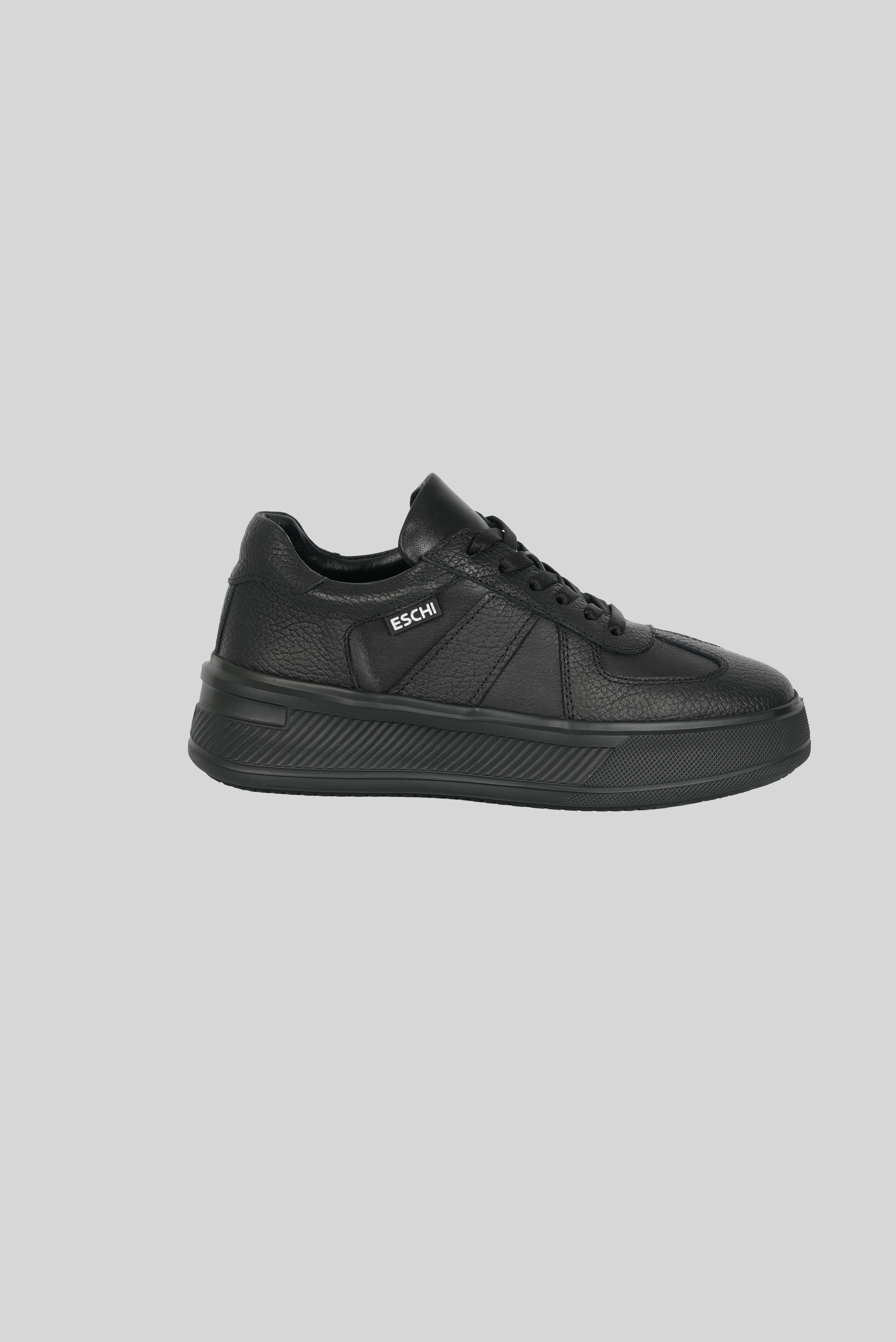 Eschi Luna Serisi Kadın Siyah Hakiki Deri Sneaker Ayakkabı