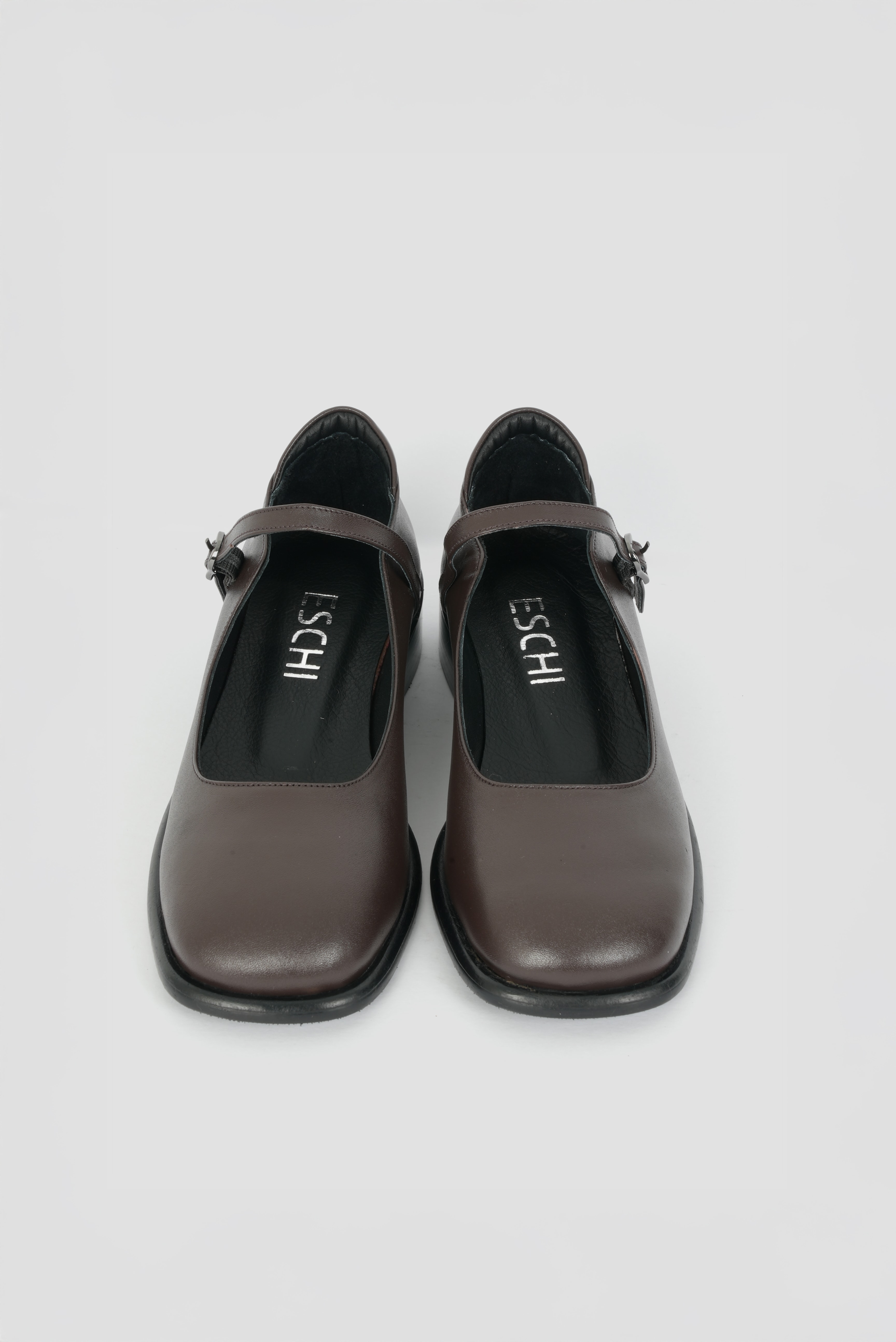 Eschi Paris Serisi Kadın Kahverengi Hakiki Deri Babet Ayakkabı