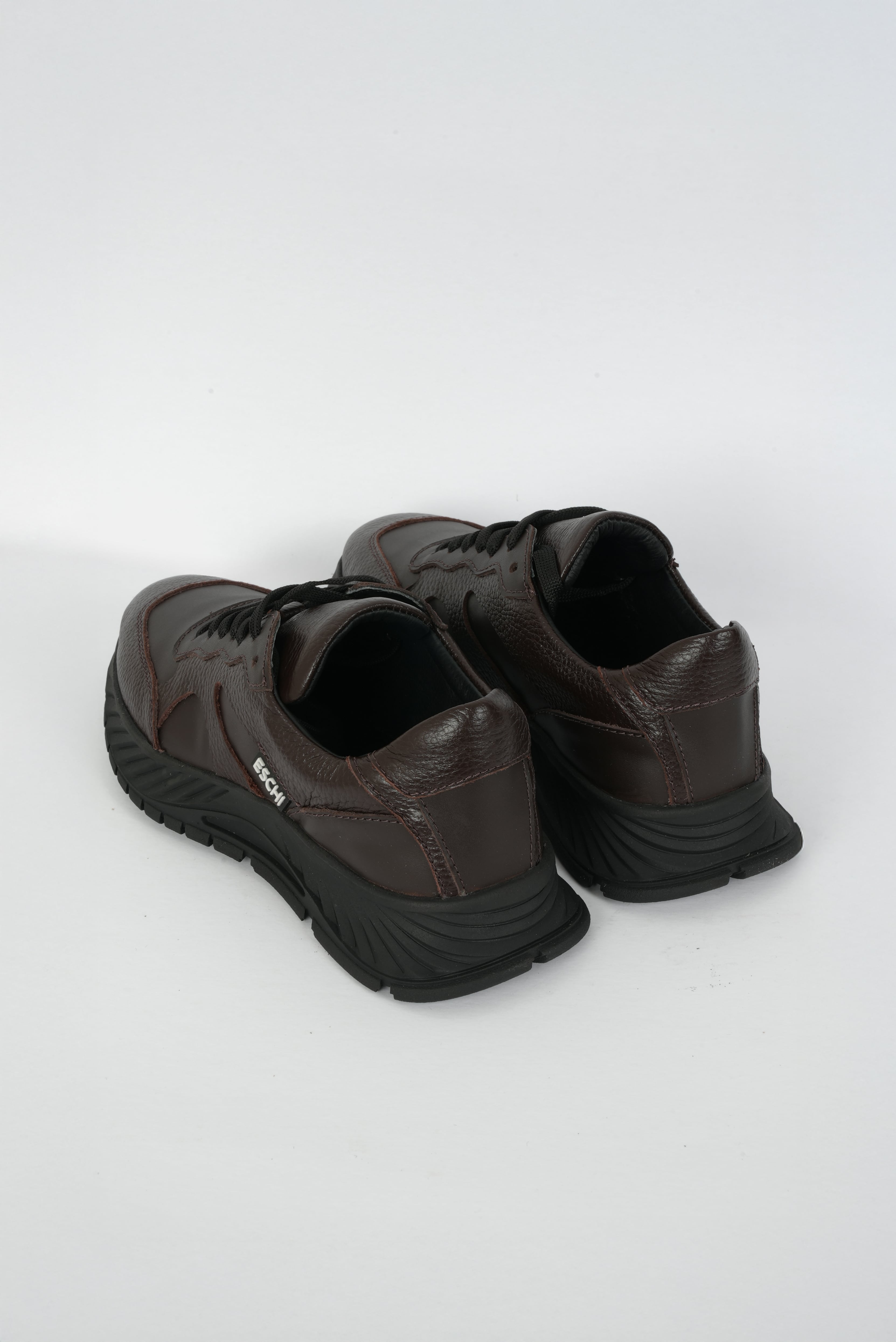 Eschi Vera Serisi Kadın Kahverengi Hakiki Deri Sneaker Ayakkabı