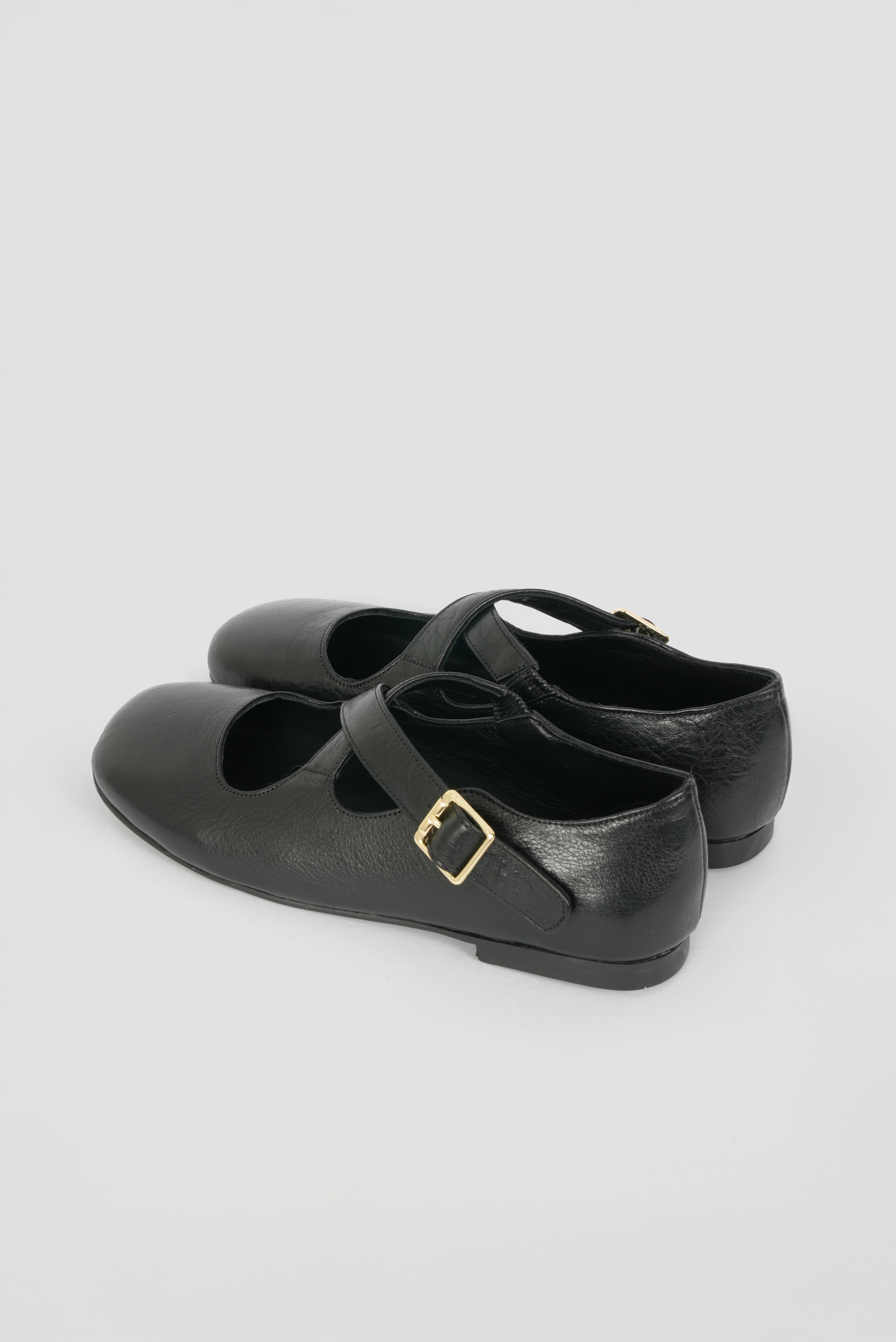 Eschi Milano Serisi Kadın Siyah Hakiki Deri Babet Ayakkabı