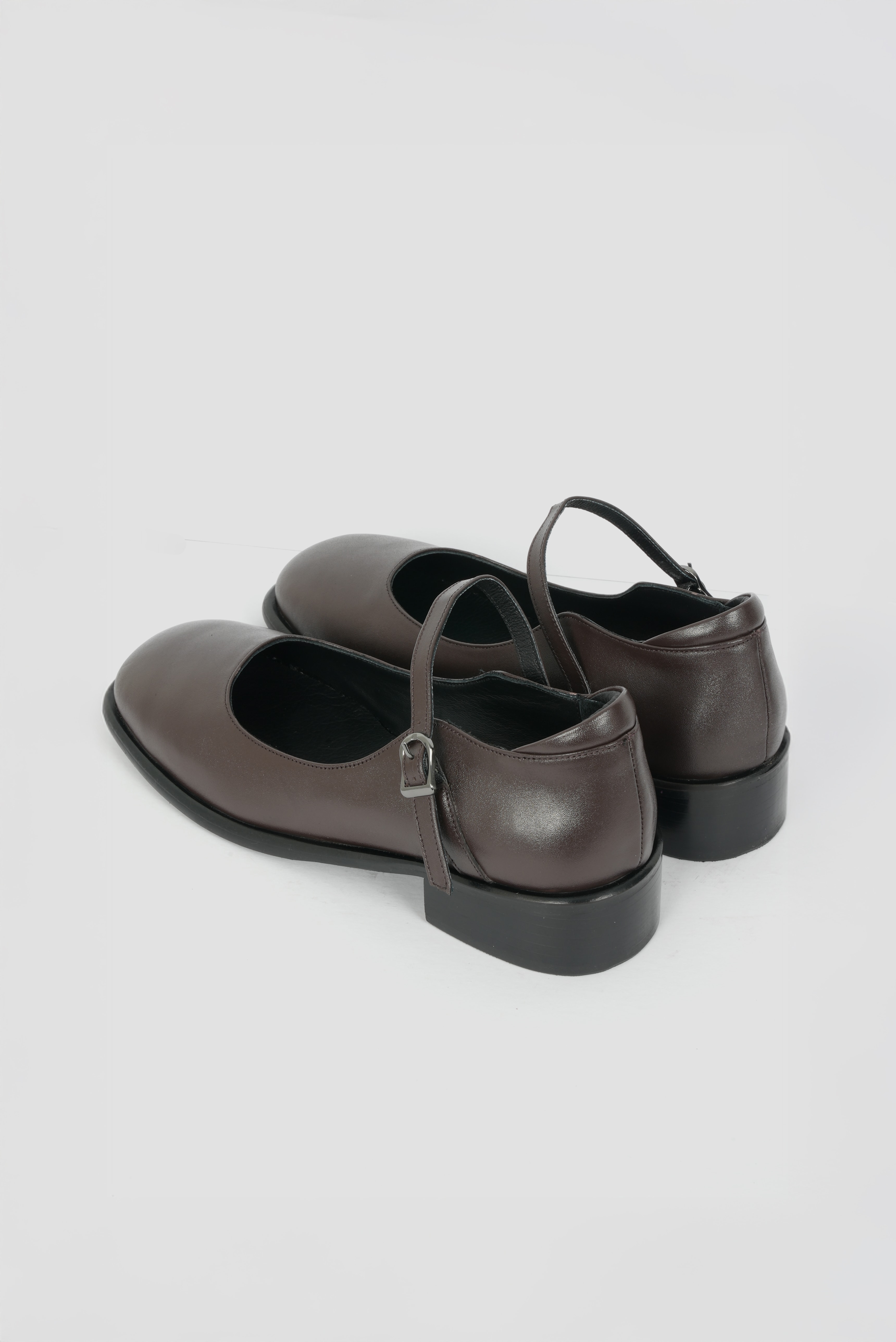 Eschi Paris Serisi Kadın Kahverengi Hakiki Deri Babet Ayakkabı