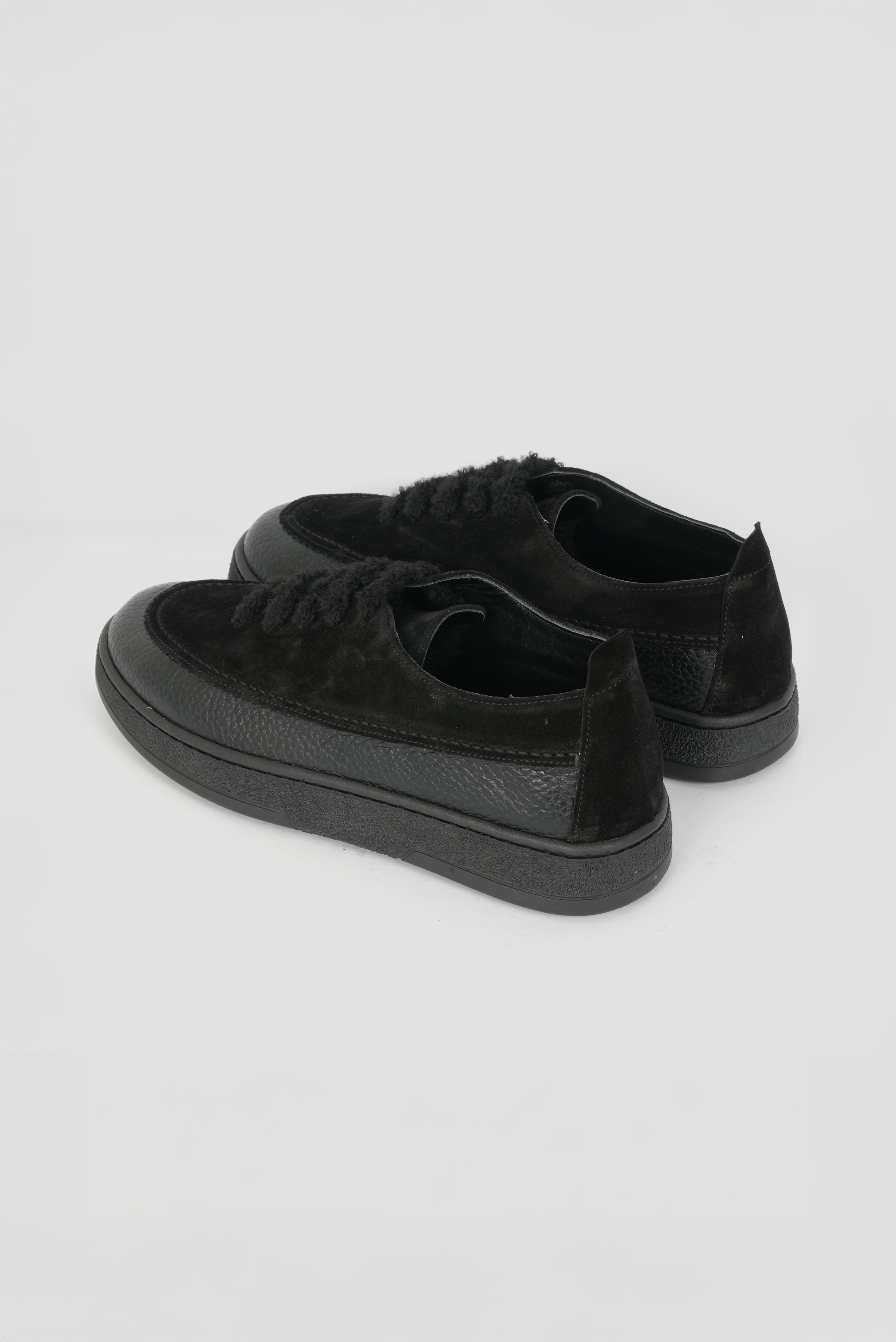 Eschi Moss Serisi Kadın Siyah Hakiki Deri Sneaker Ayakkabı