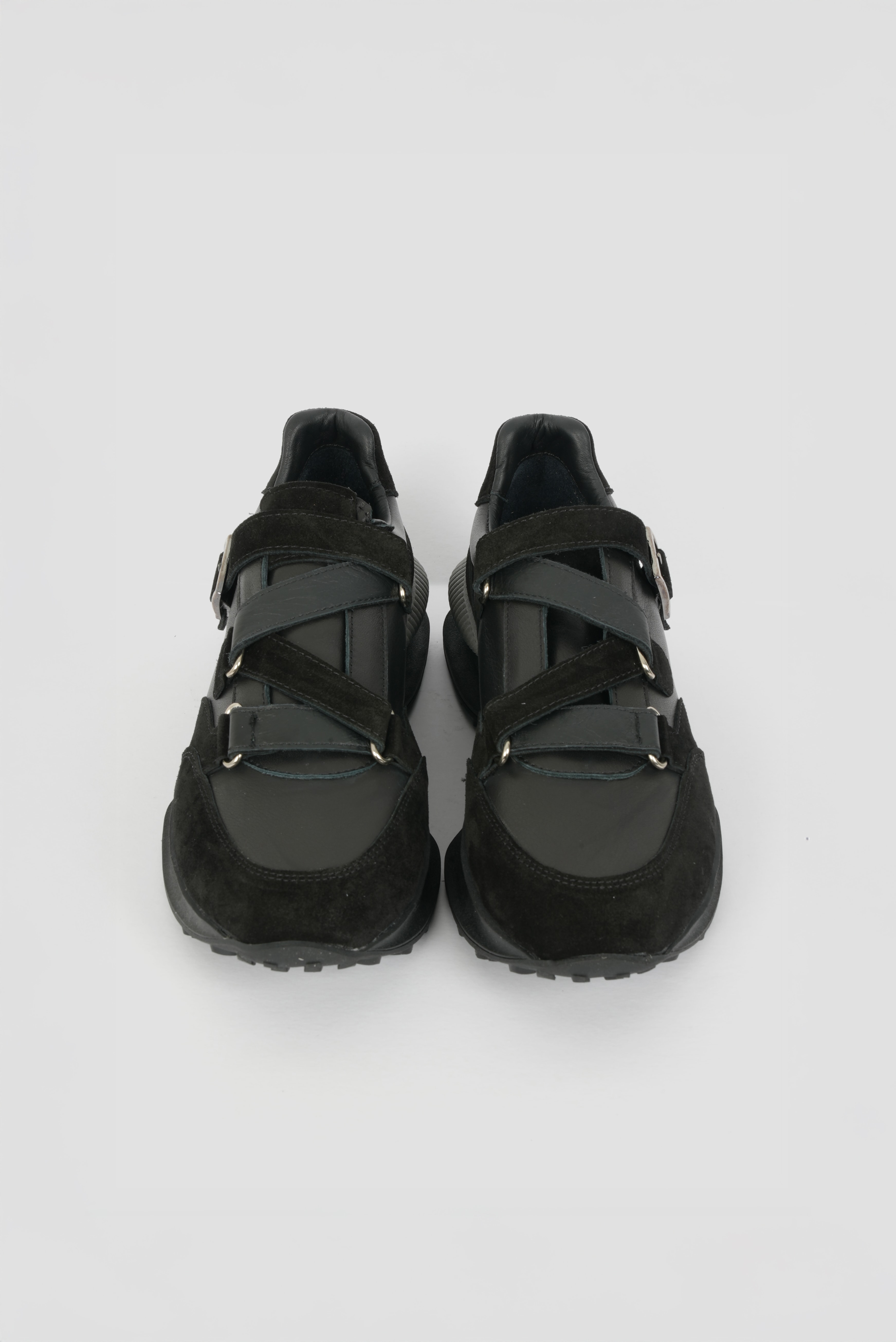 Eschi Zera Serisi Kadın Siyah Hakiki Deri Sneaker Ayakkabı