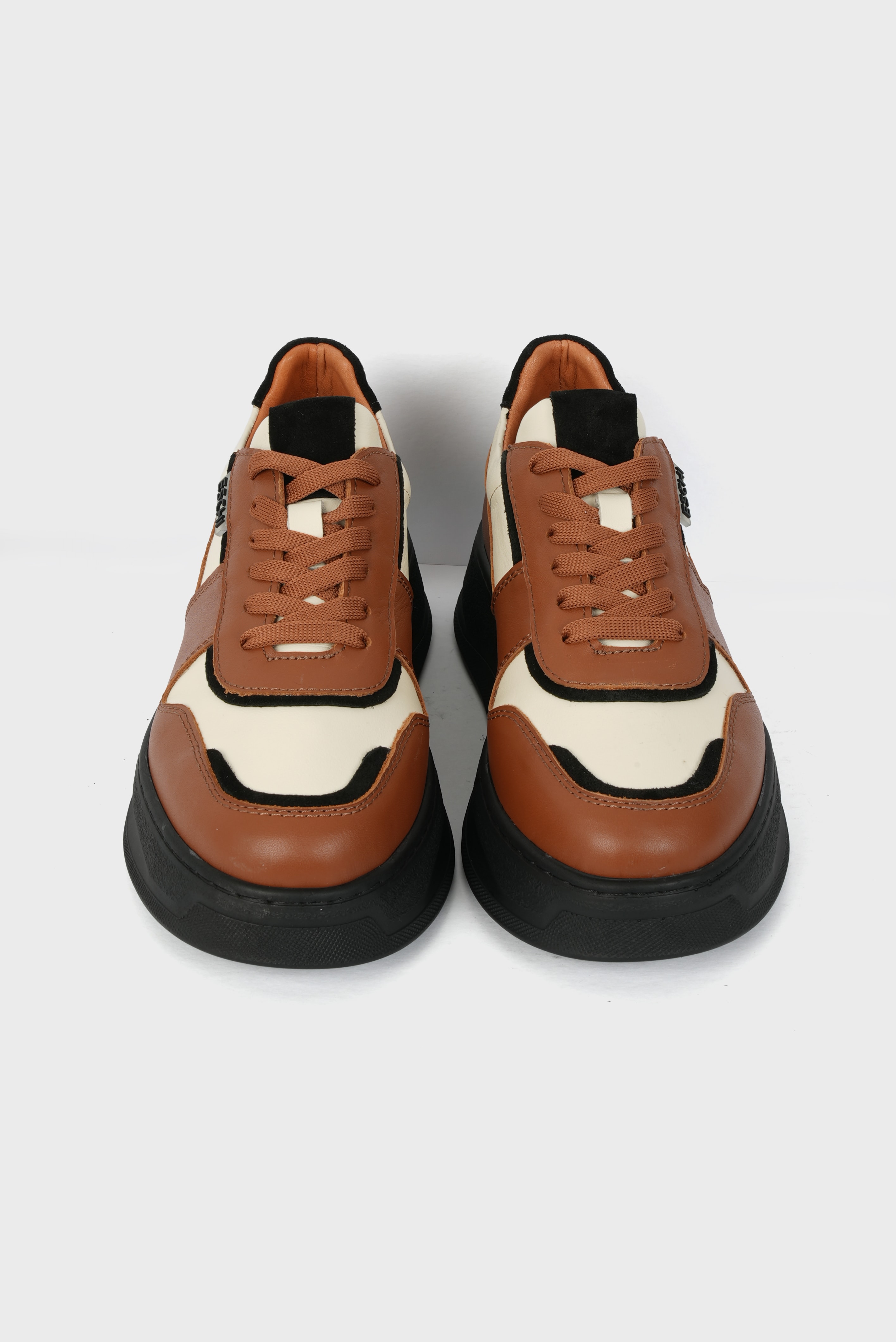 Eschi Grace Serisi Kadın Bej Kahverengi Hakiki Deri Sneaker Ayakkabı