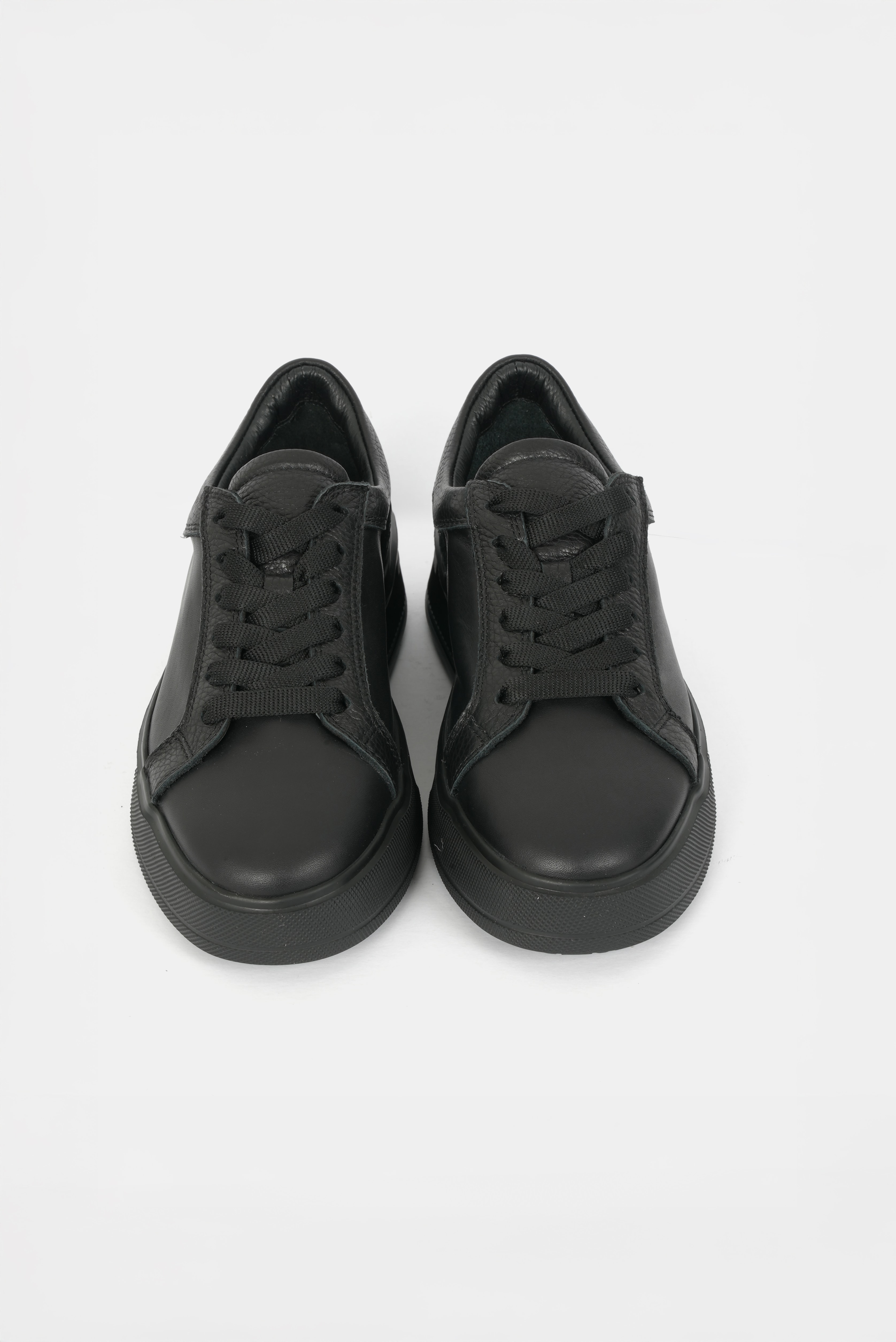 Eschi Vela Serisi Kadın Siyah Hakiki Deri Sneaker Ayakkabı