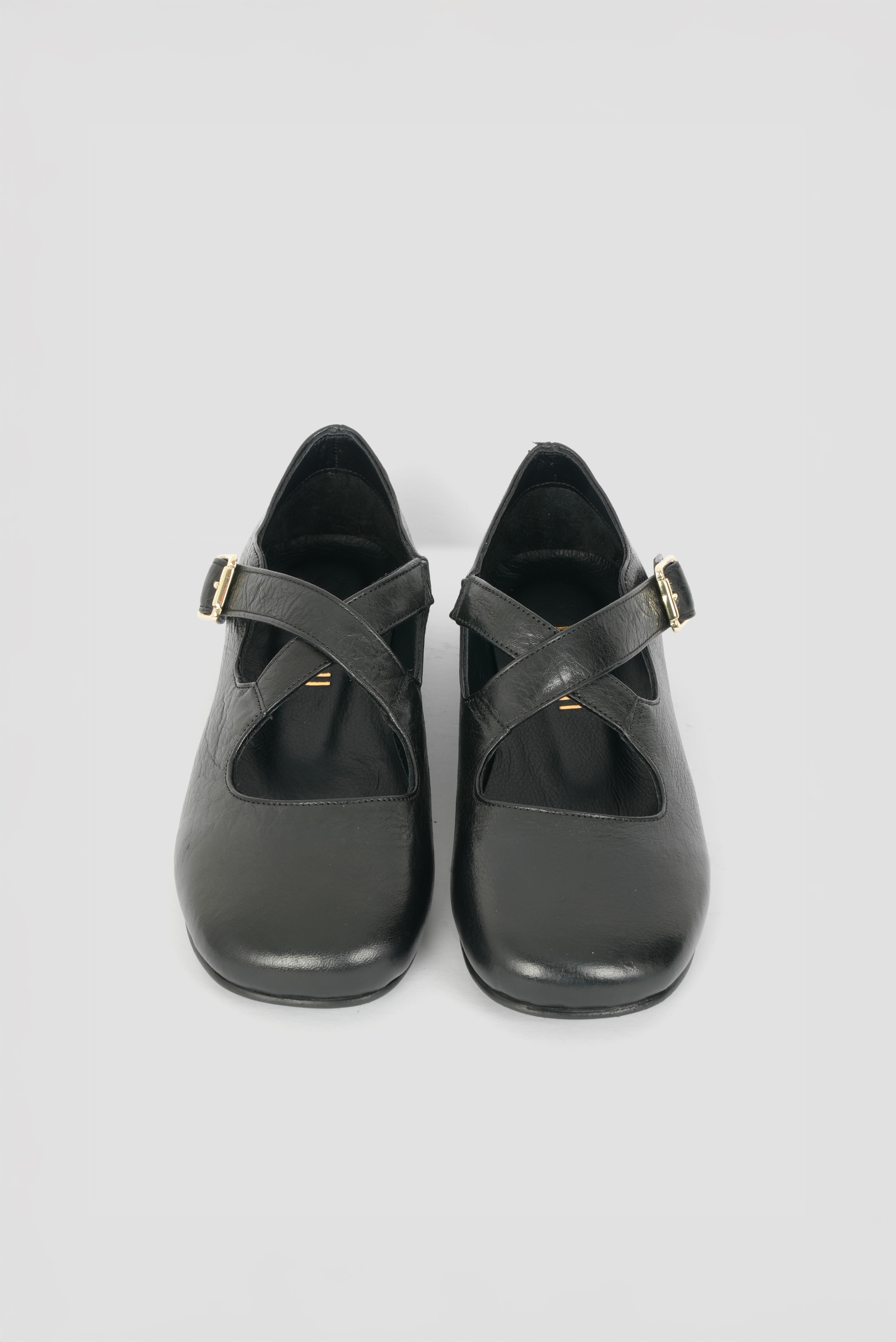 Eschi Milano Serisi Kadın Siyah Hakiki Deri Babet Ayakkabı