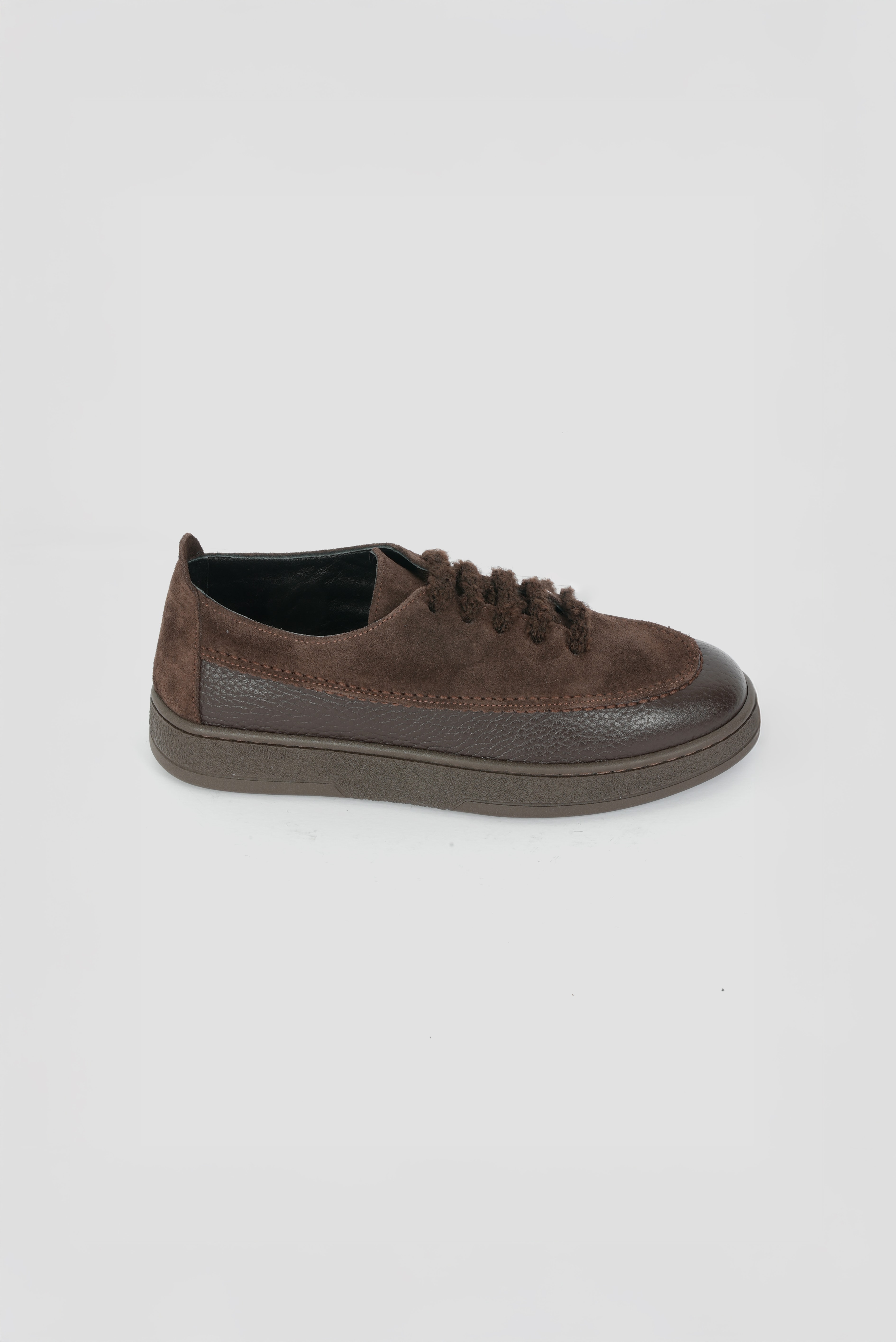 Eschi Moss Serisi Kadın Kahverengi Hakiki Deri Sneaker Ayakkabı