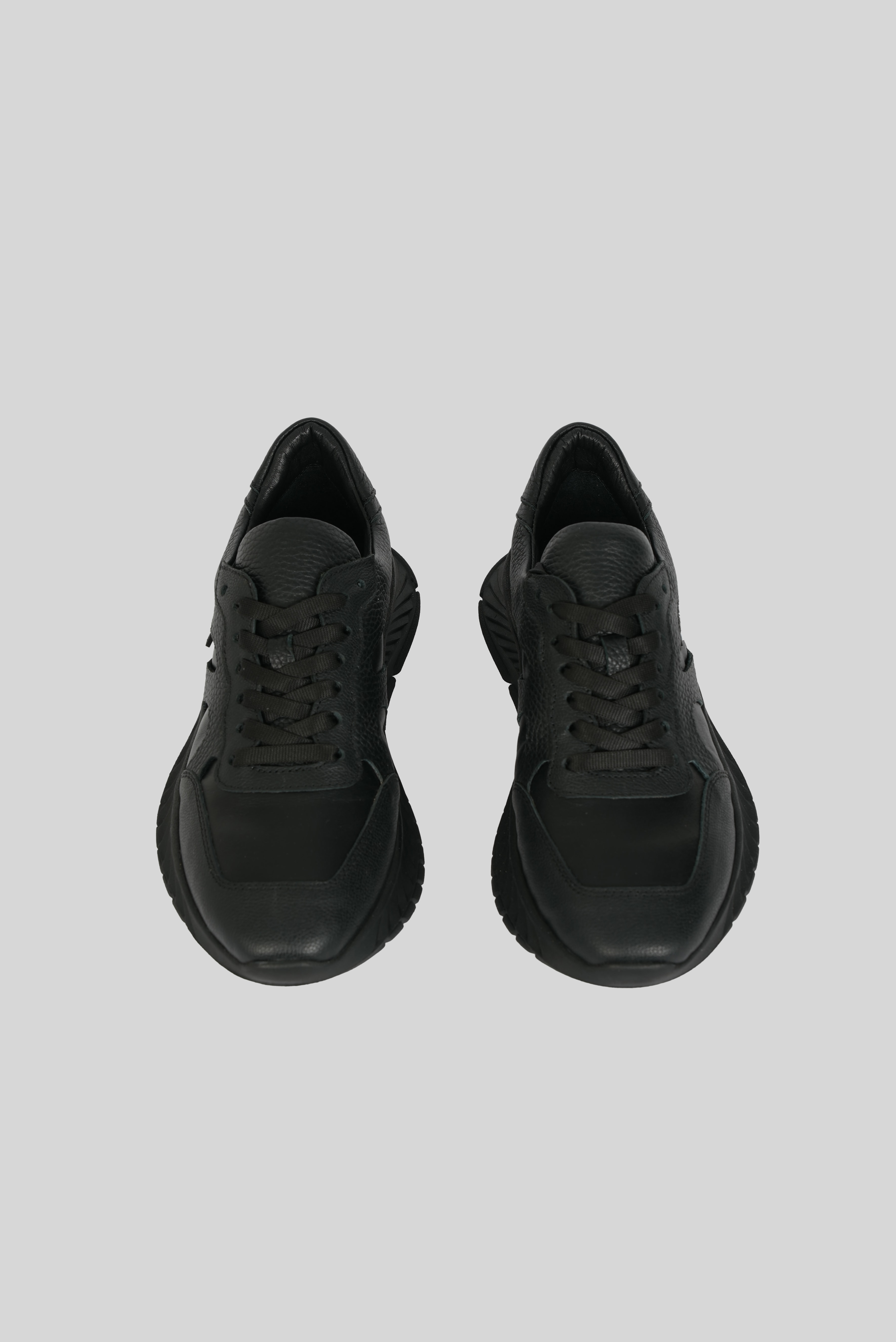 Eschi Vera Serisi Kadın Siyah Hakiki Deri Sneaker Ayakkabı