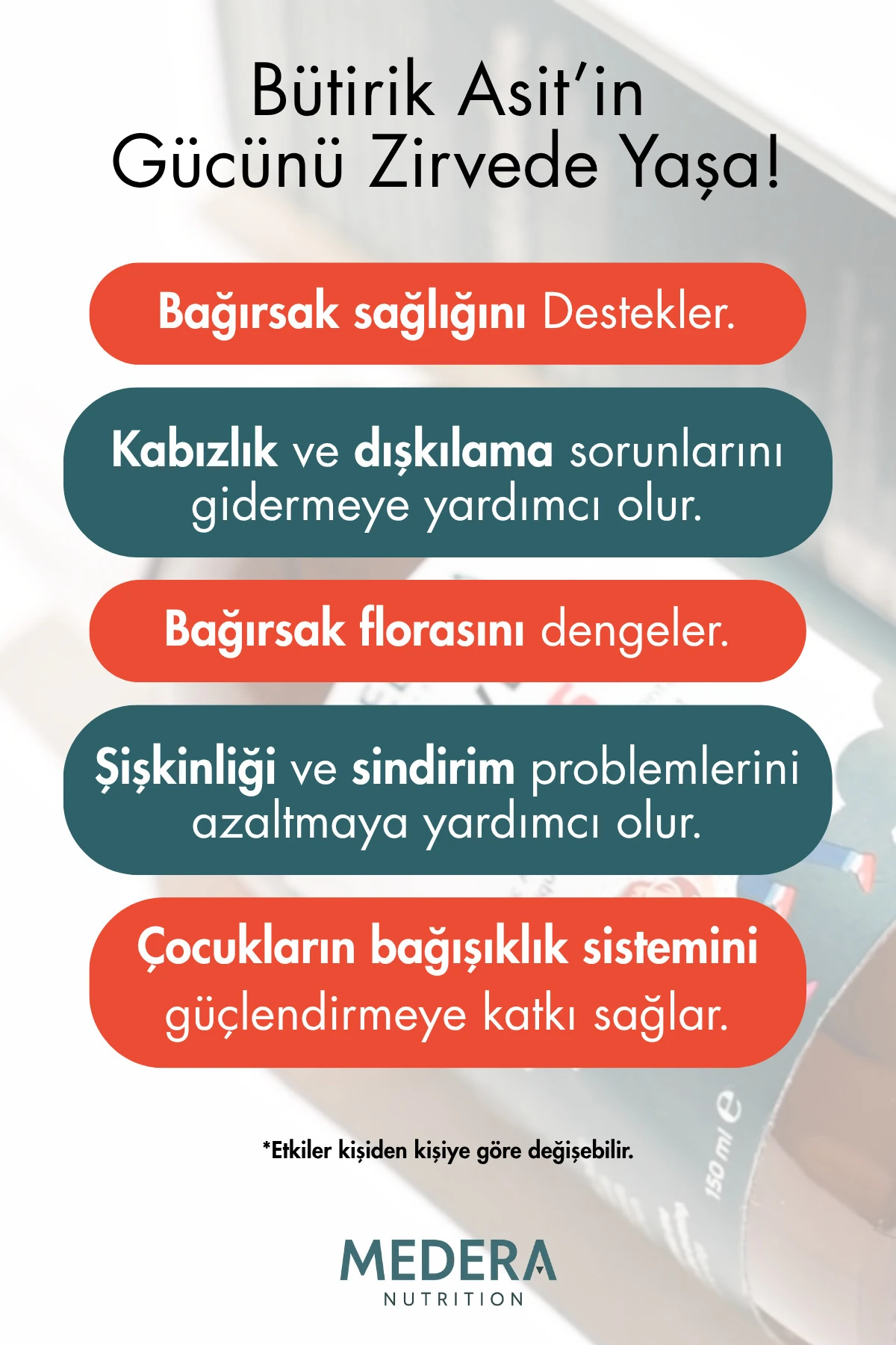 Medera Kids 3 Adet N - Bütirik Asit ve Kalsiyum içeren Sıvı Takviye Edici Gıda ( Postbiyotik )