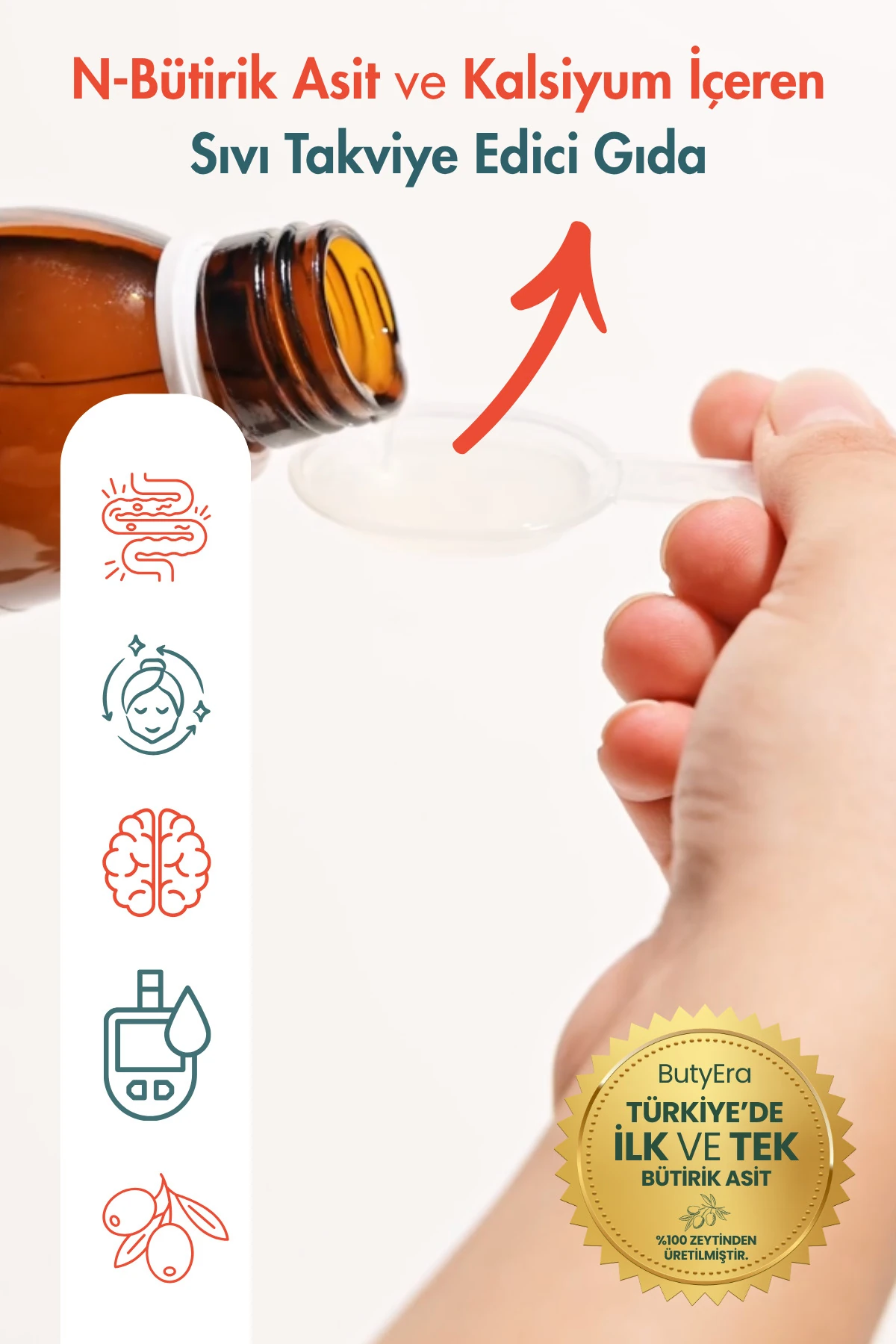 Medera Kids 2 Adet N - Bütirik Asit ve Kalsiyum içeren Sıvı Takviye Edici Gıda ( Postbiyotik )