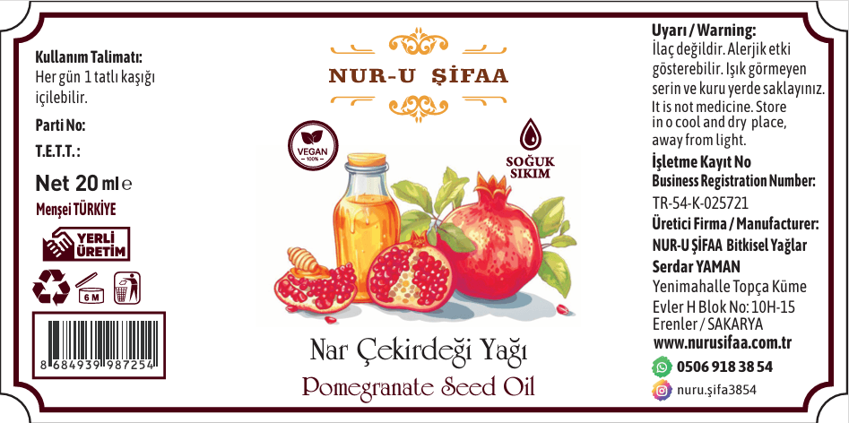 NAR ÇEKİRDEĞİ YAĞI
