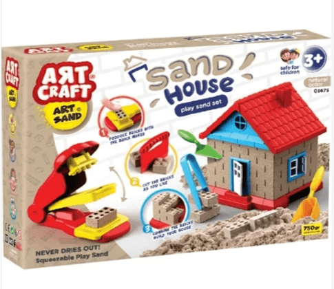 Dede Art Craft Inşaat Kinetik Kum Ev Seti 750 Gr