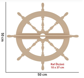 Boyanabilir Ahşap Gemi Dümeni