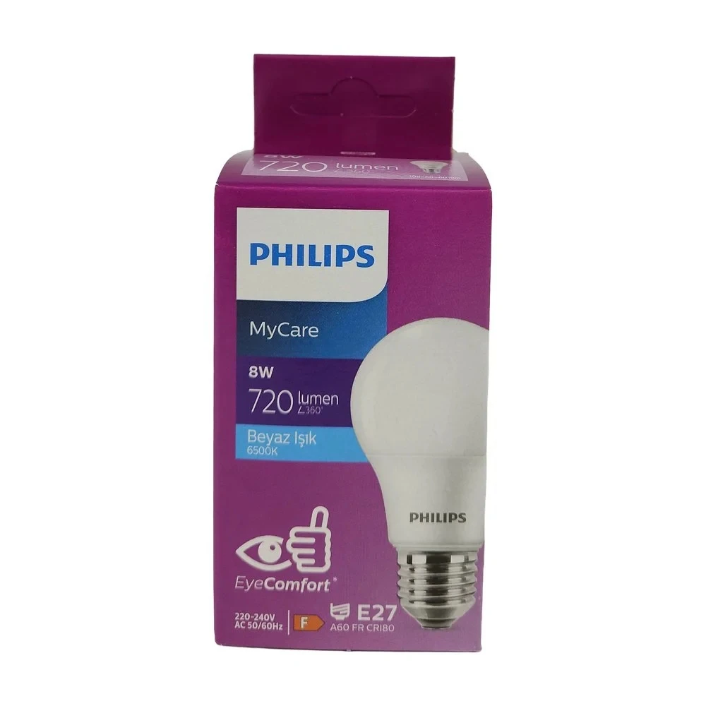 PHILIPS LEDBULB 8W LED AMPUL E27 6500K