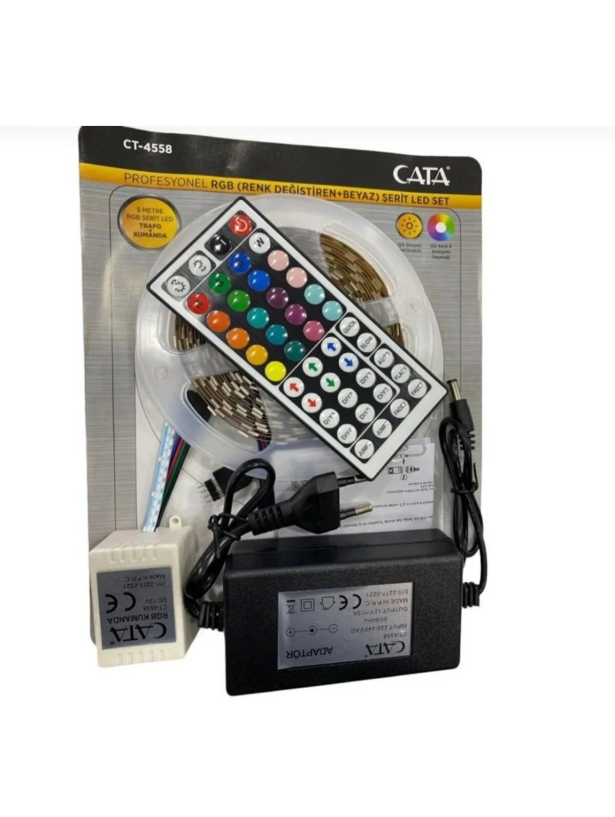 CT-4558 PROFESYONEL RGB ŞERİT LED SET 5MT(60ÇİP5050)