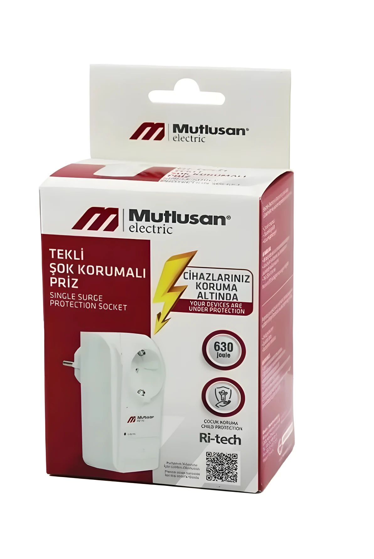 TEKLİ ŞOK (AKIM) KORUMALI PRİZ MUTLUSAN