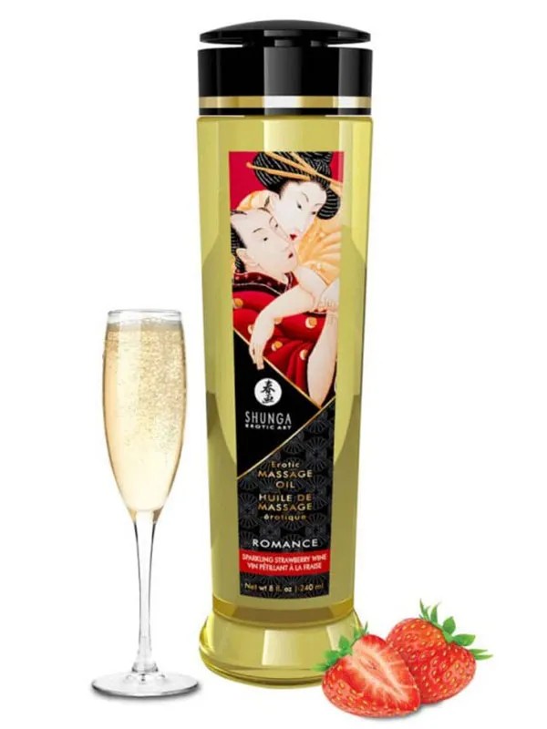 Erotic Masaj Yağı Çilek Şarabı Aromalı 240 ml