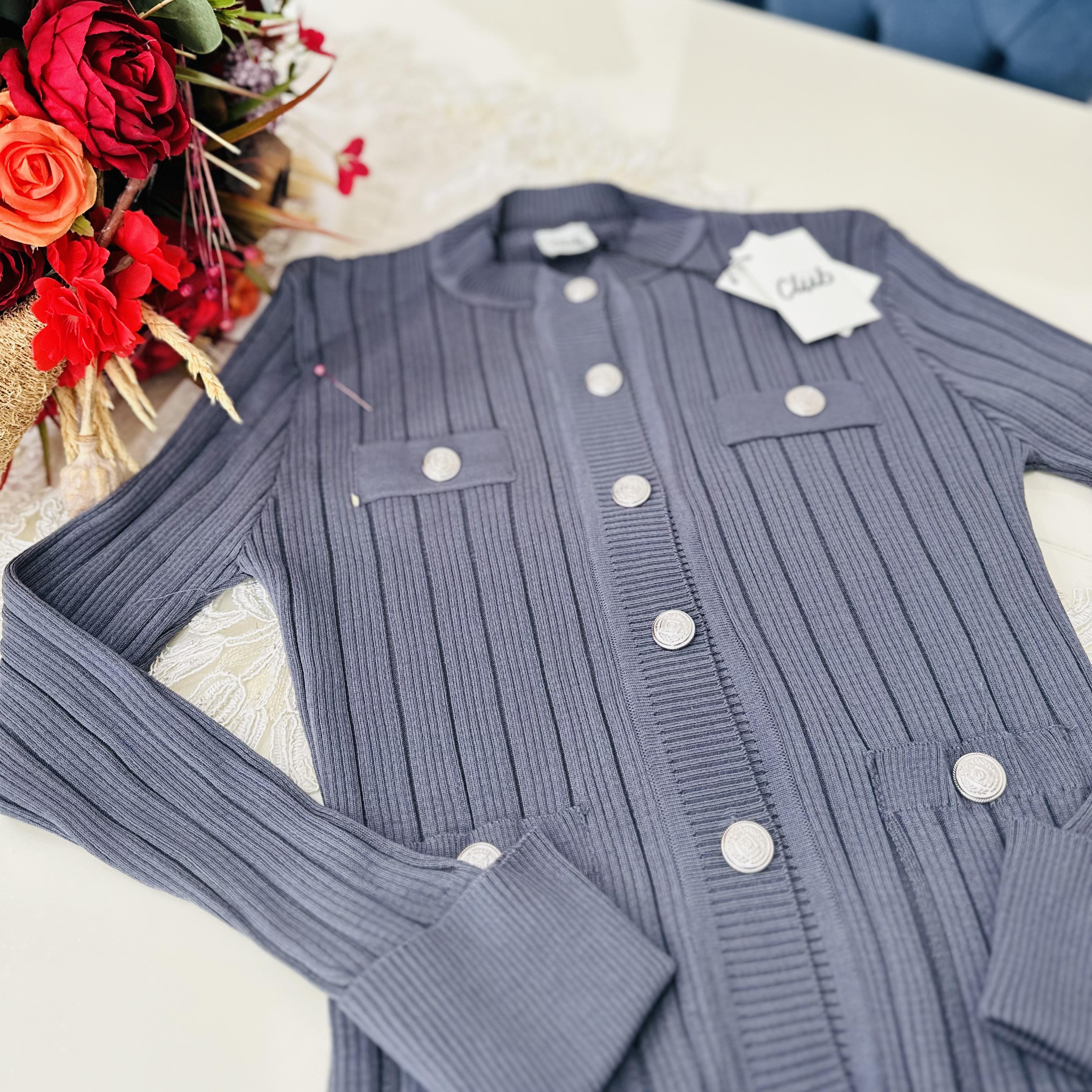 Merserize Premium Hırka - Antrasit