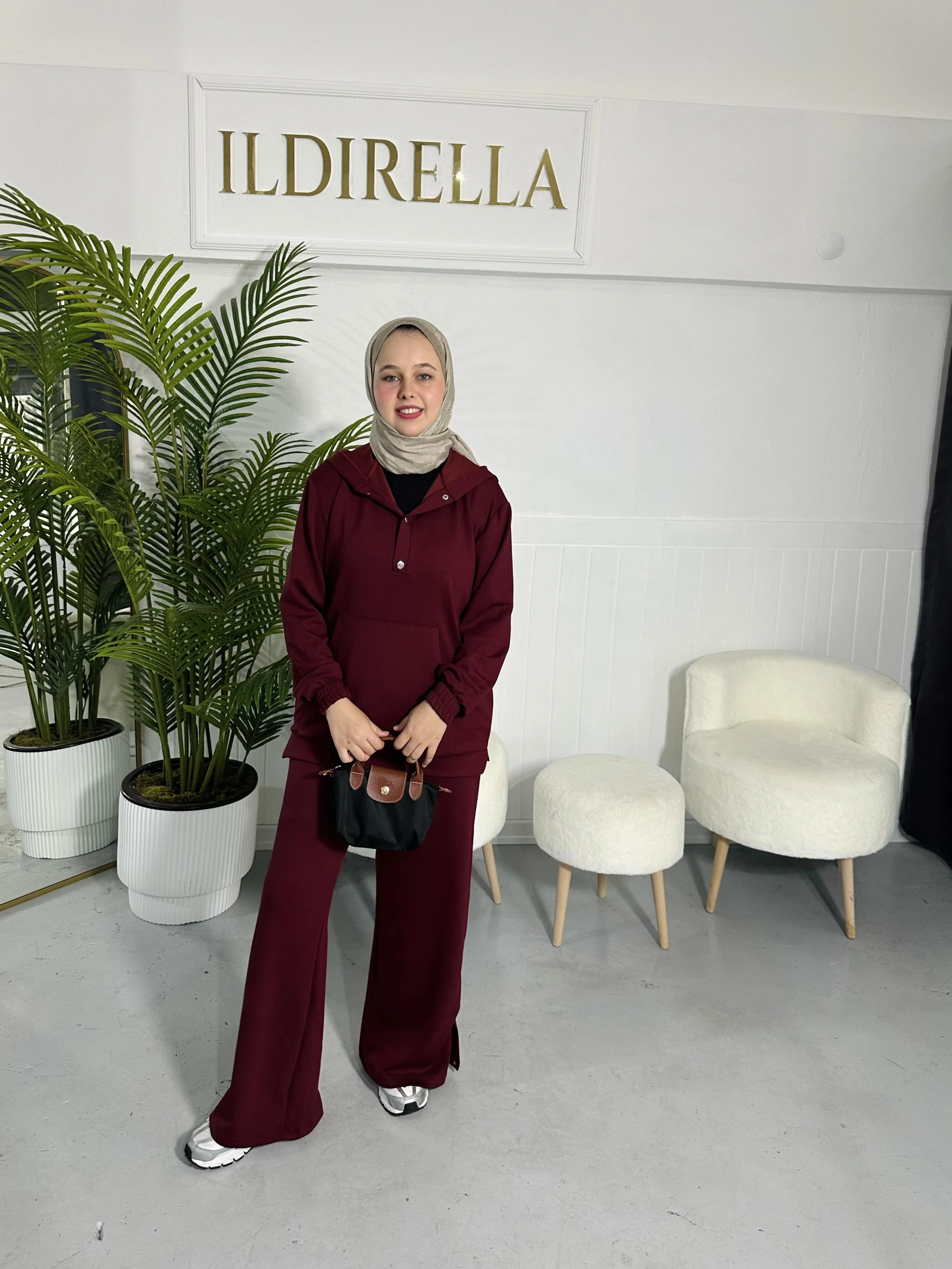 Oysho Çıtçıtlı Takım - Bordo