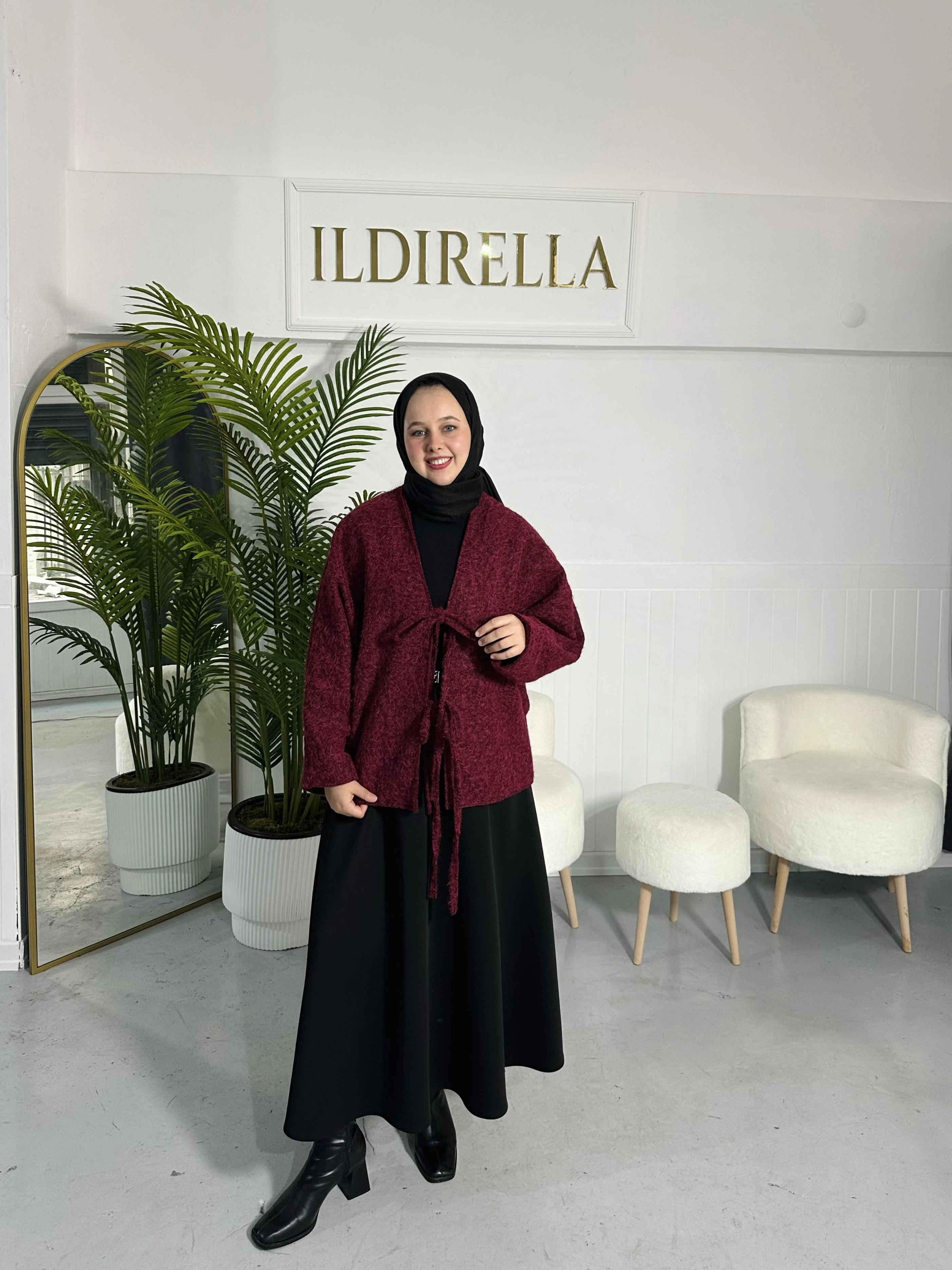 Premium İthal Kaşe Ceket - Bordo