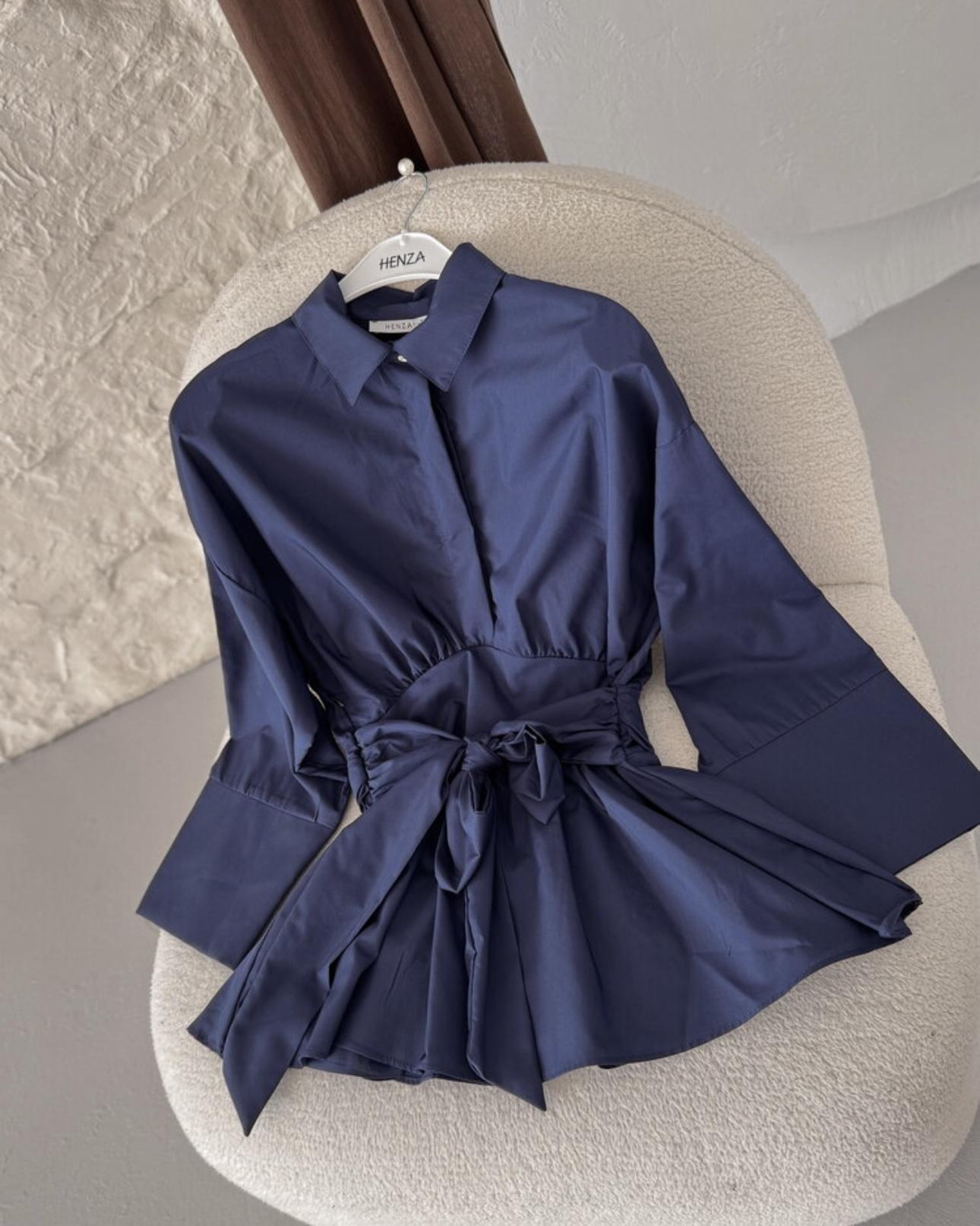 Zendaya Premium Gömlek - Lacivert