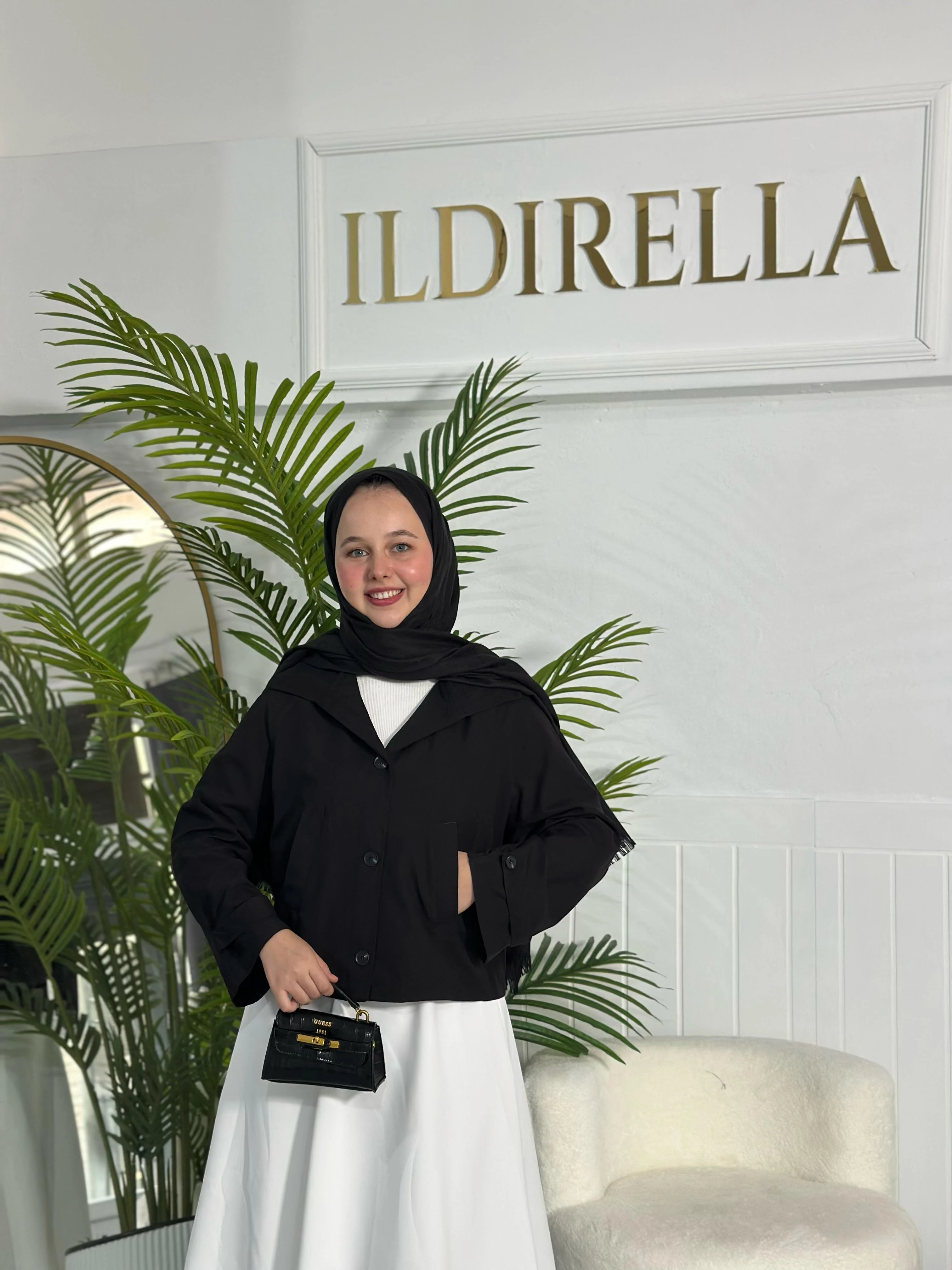 Premium Kısa Trençkot - Siyah