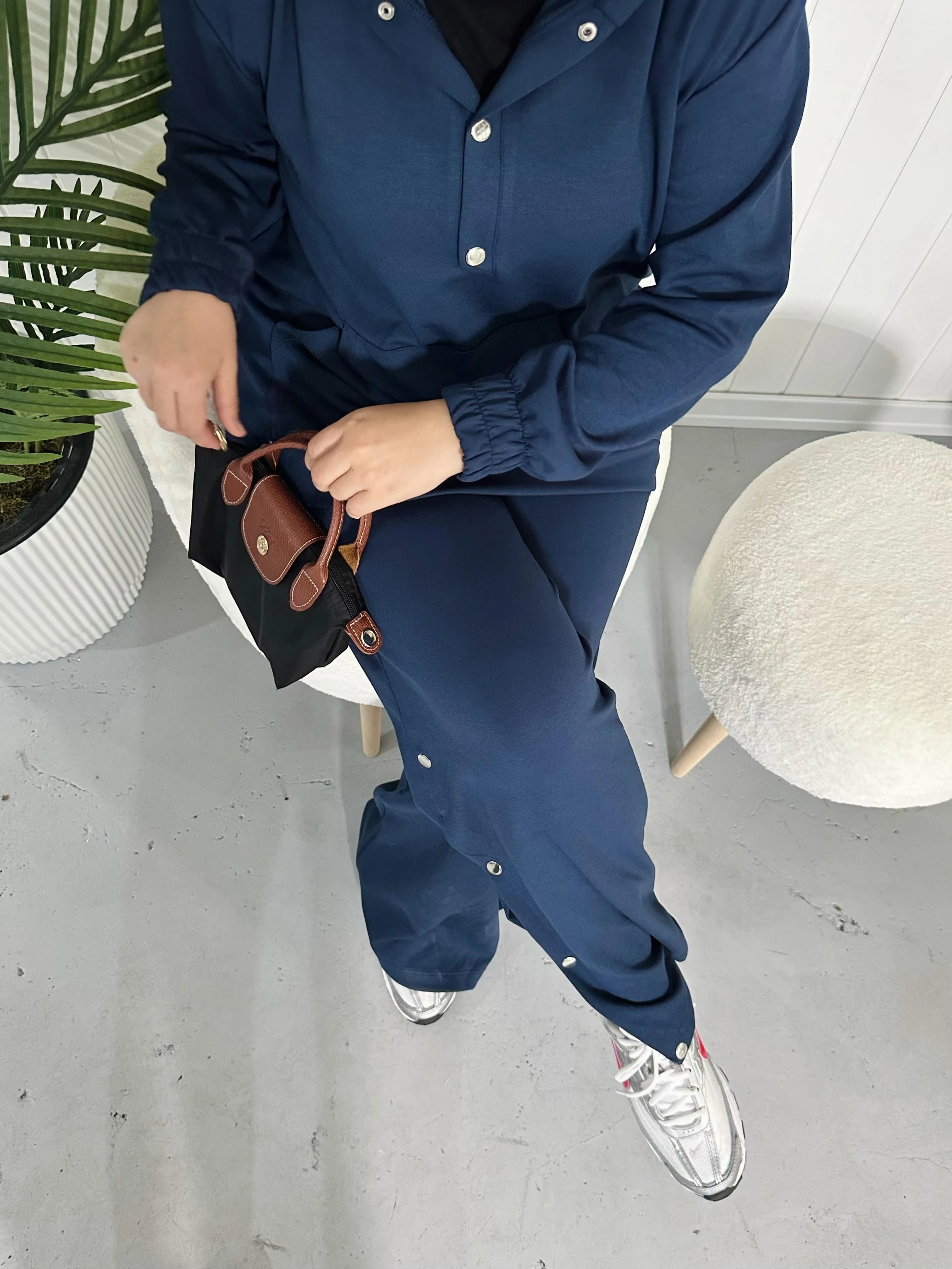 Oysho Çıtçıtlı Takım - Petrol Mavi