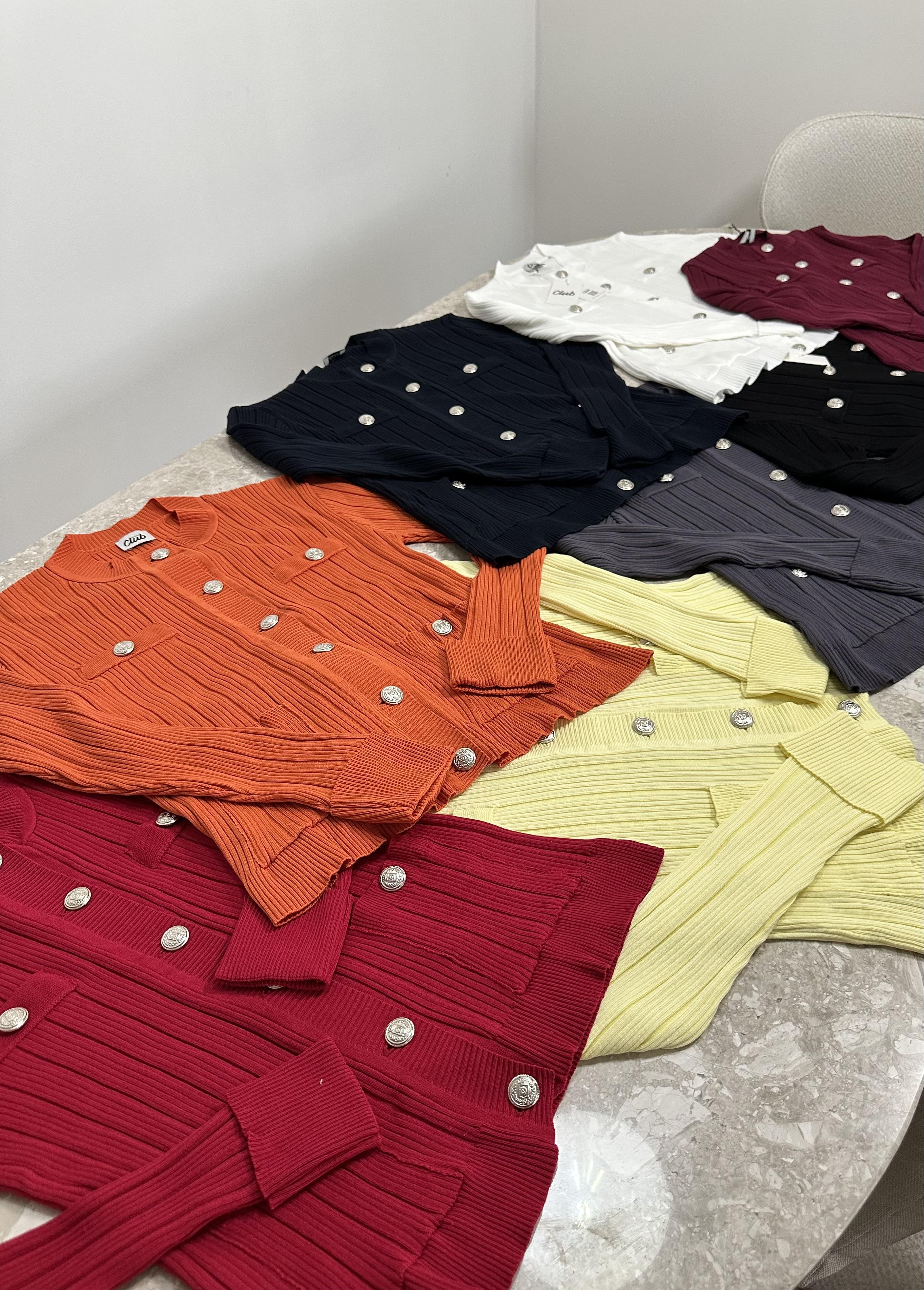 Merserize Premium Hırka - Sarı