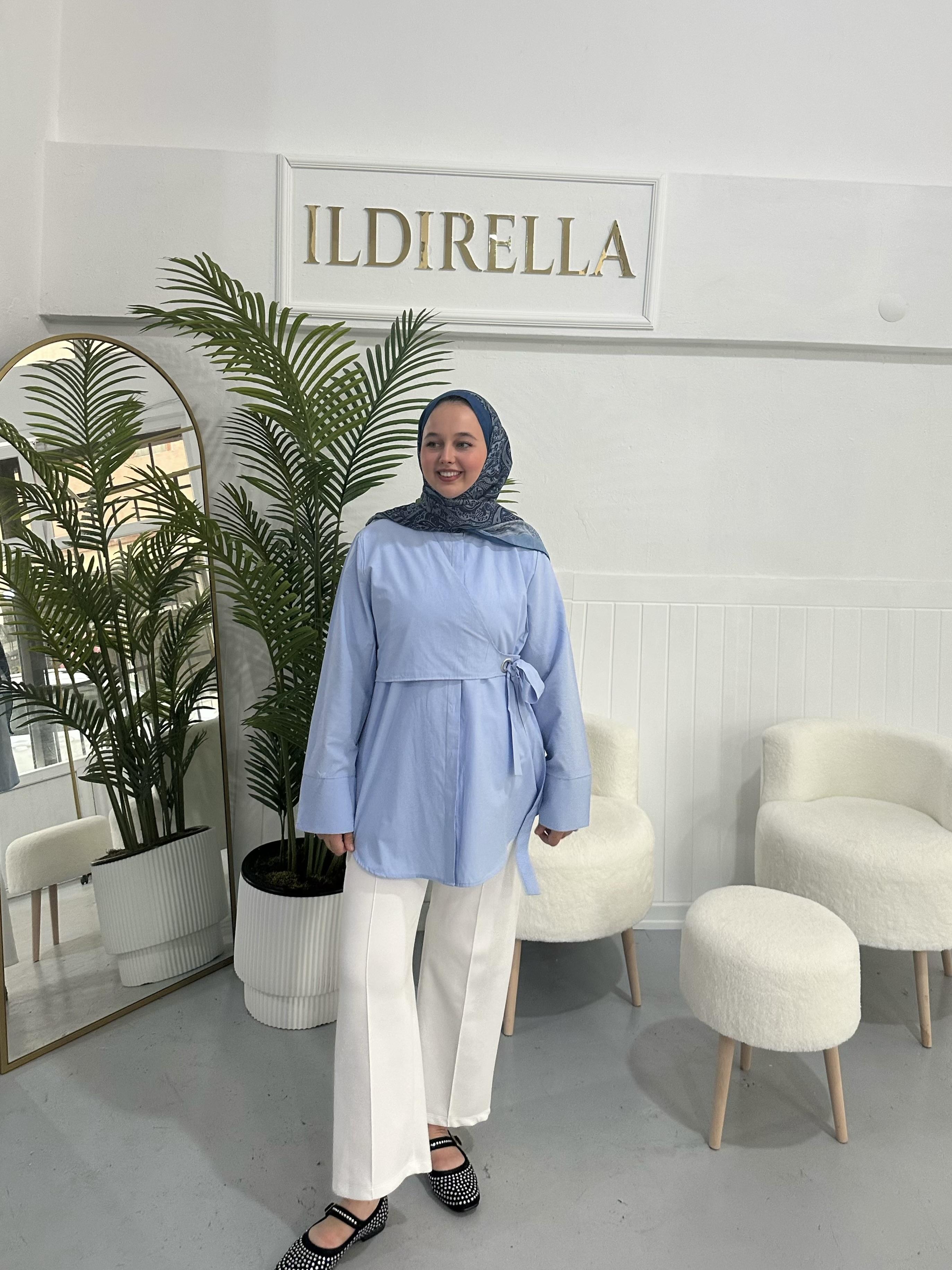 Hm Aria Premium Gömlek - Mavi