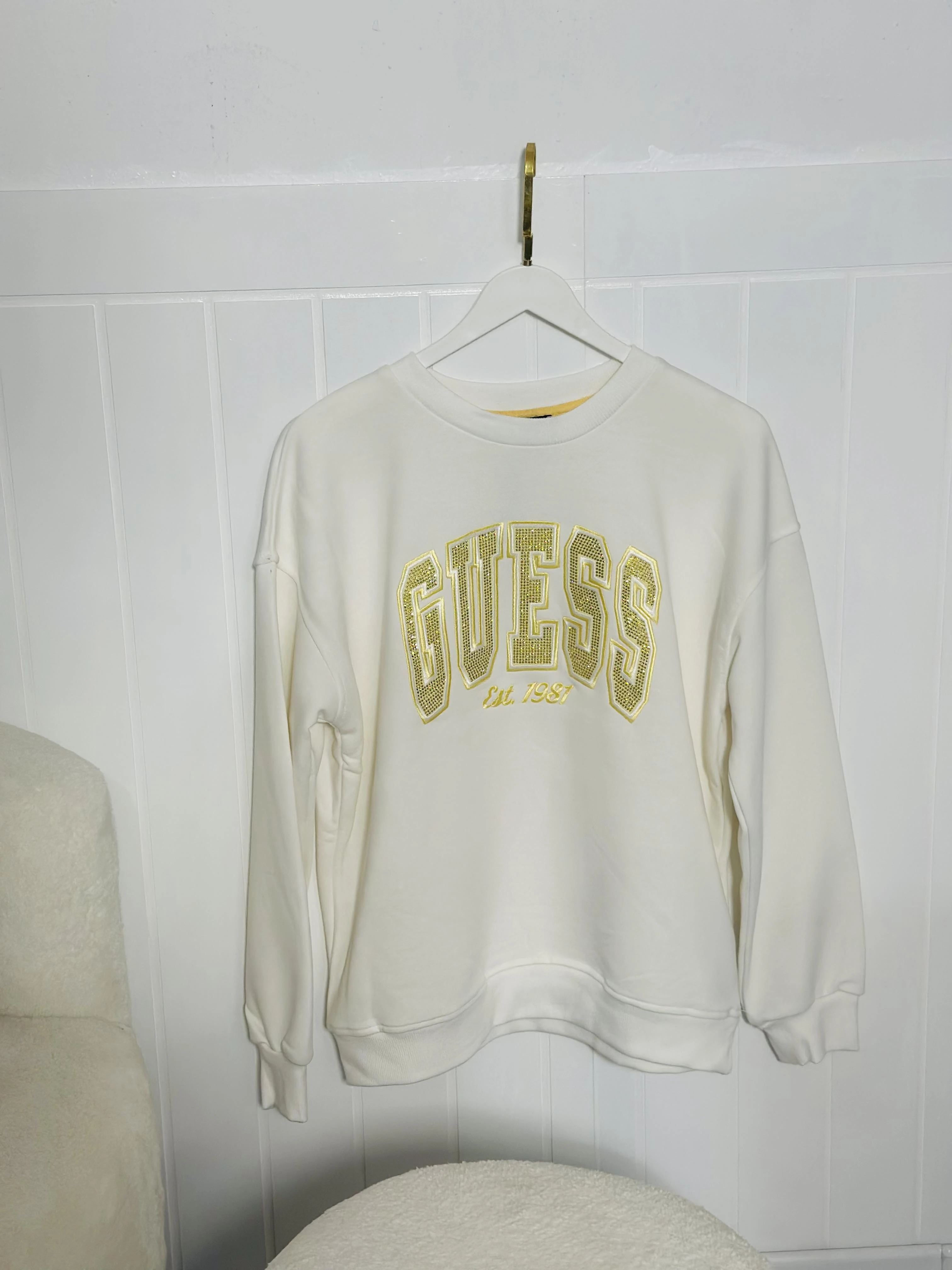 Sarı Since Taşlı Sweat