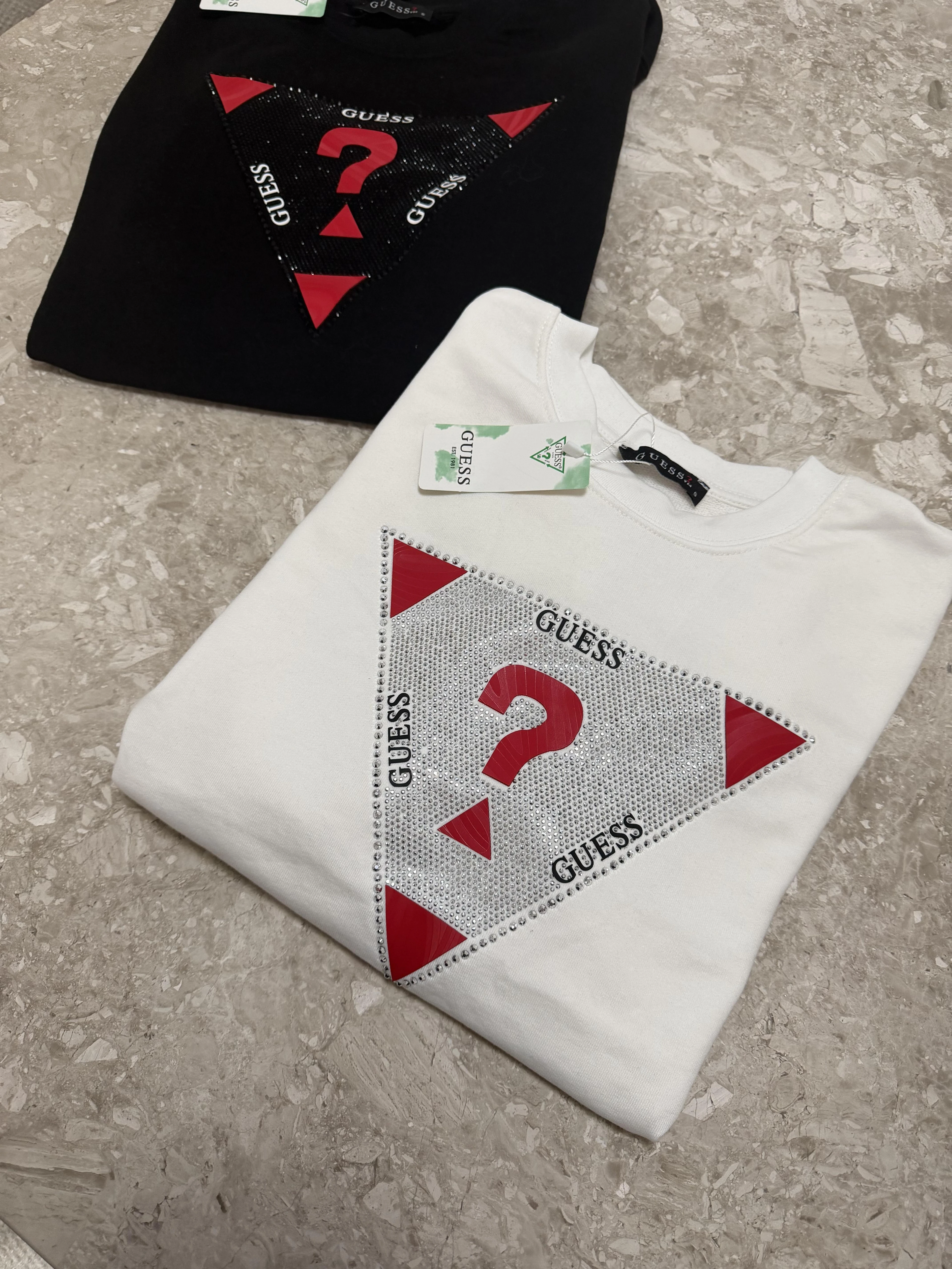 Üçgen Red Gue Sweat - Beyaz  