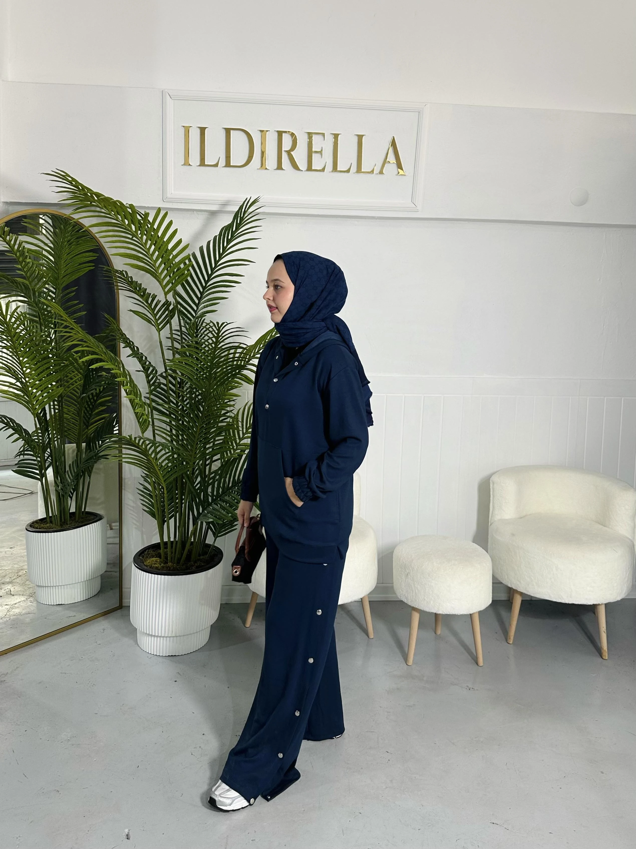 Oysho Çıtçıtlı Takım - Petrol Mavi