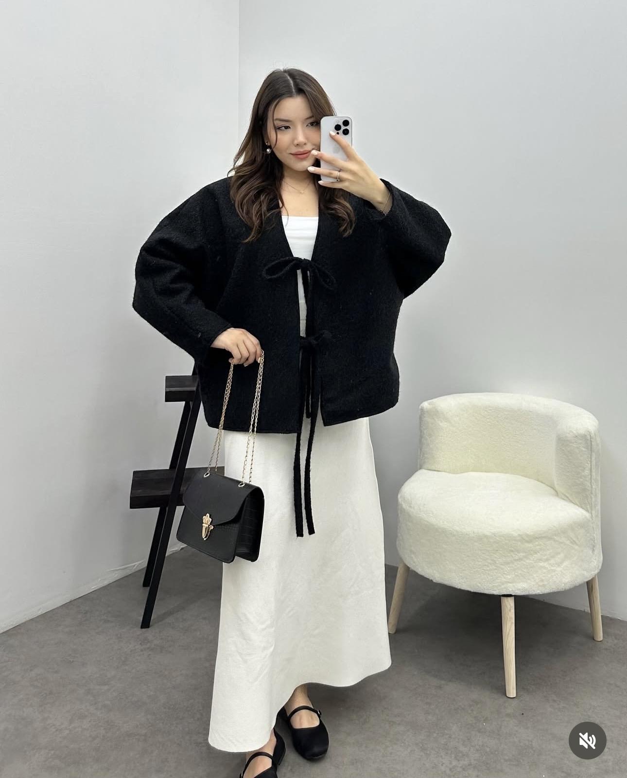 Premium İthal Kaşe Ceket - siyah