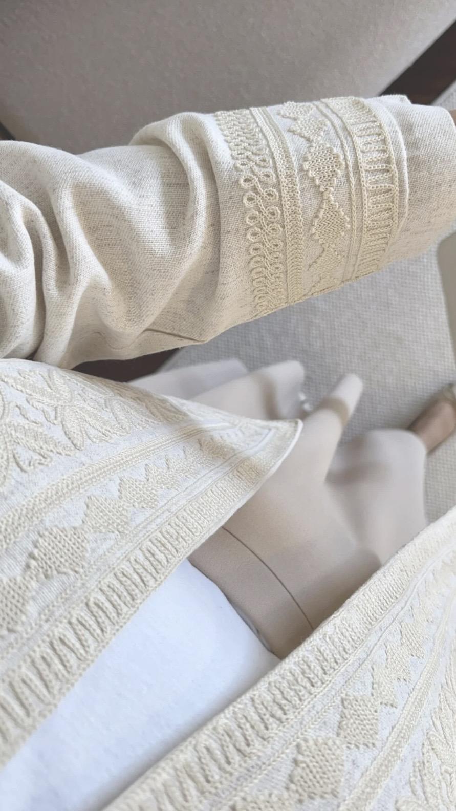 Nakışlı Premium Ceket - Bej