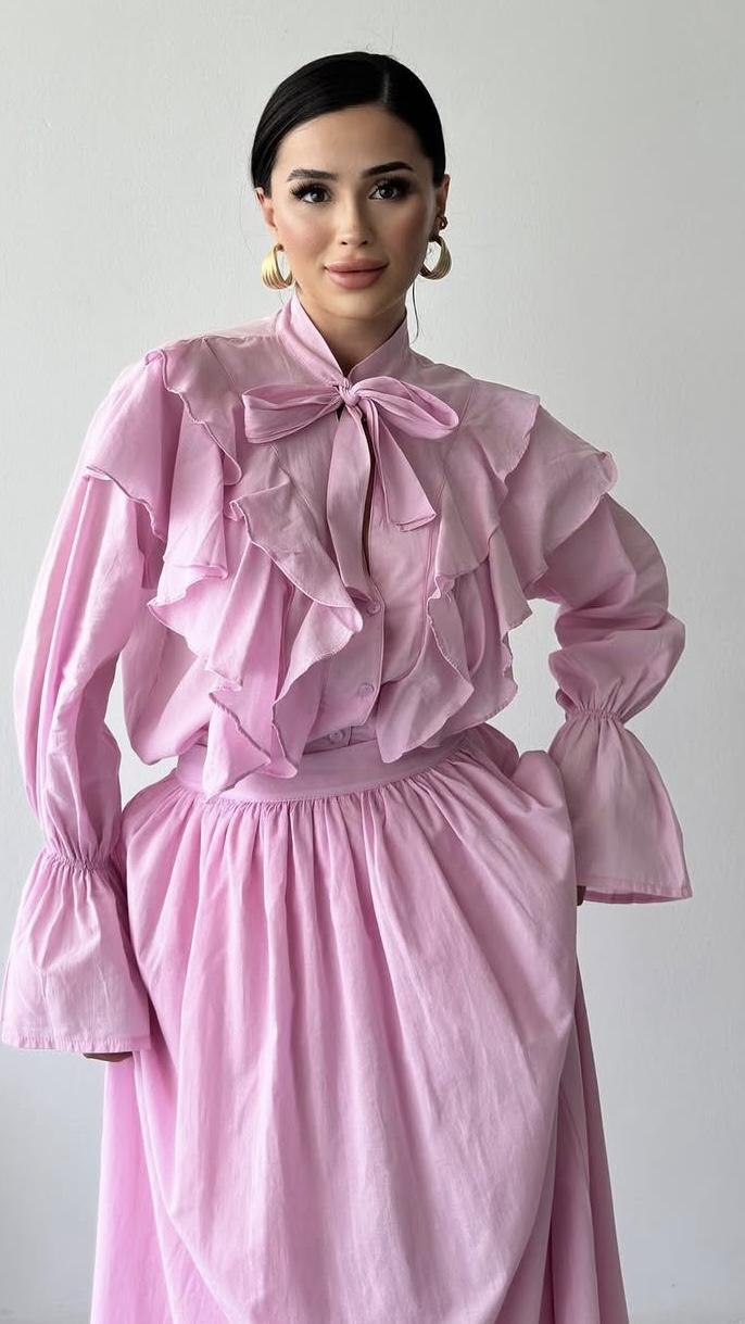 Solea Premium Pamuk Vual Takım - Pembe