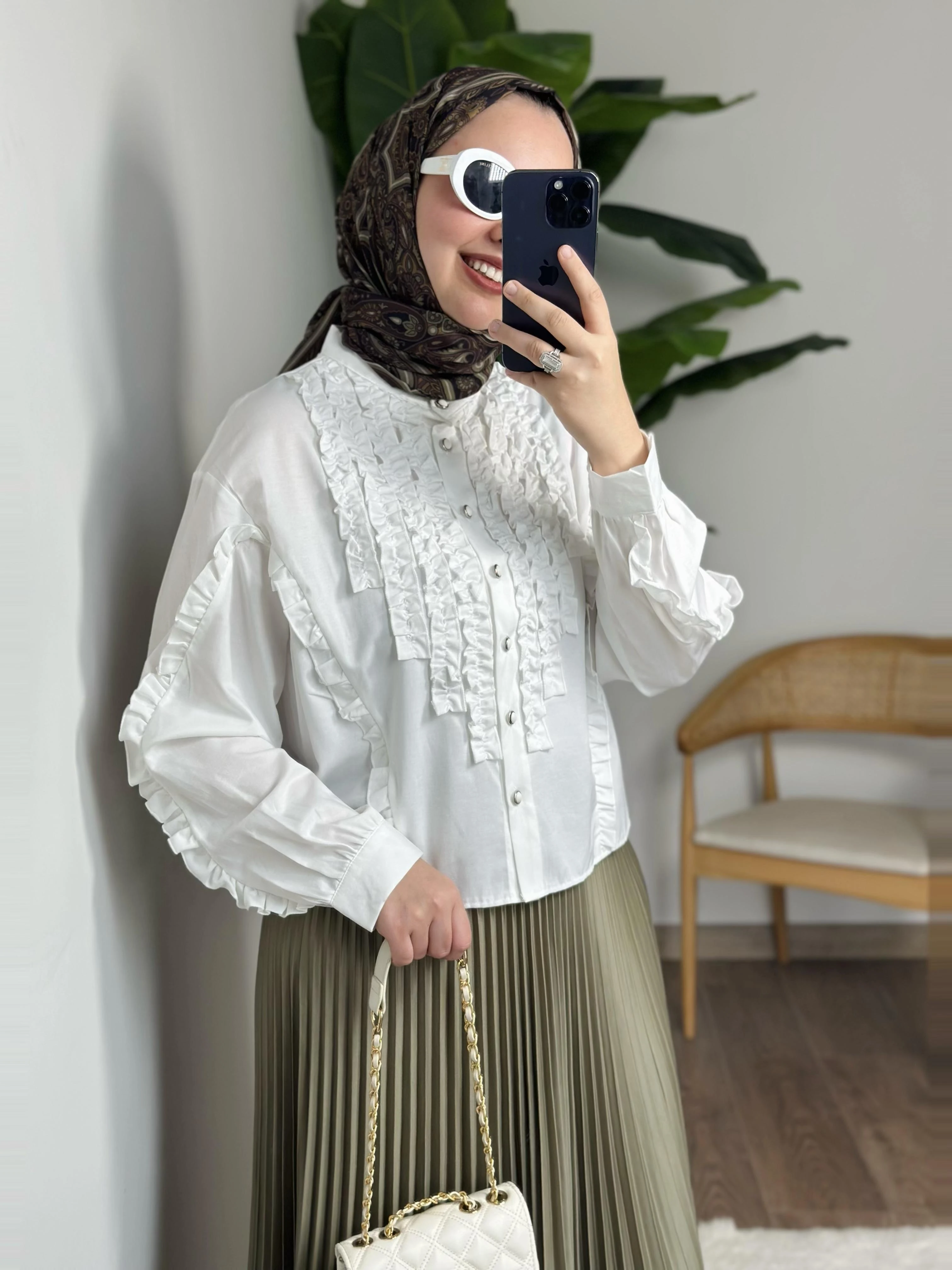 Henza Marka KÜF YEŞİLİ Piliseli Etek