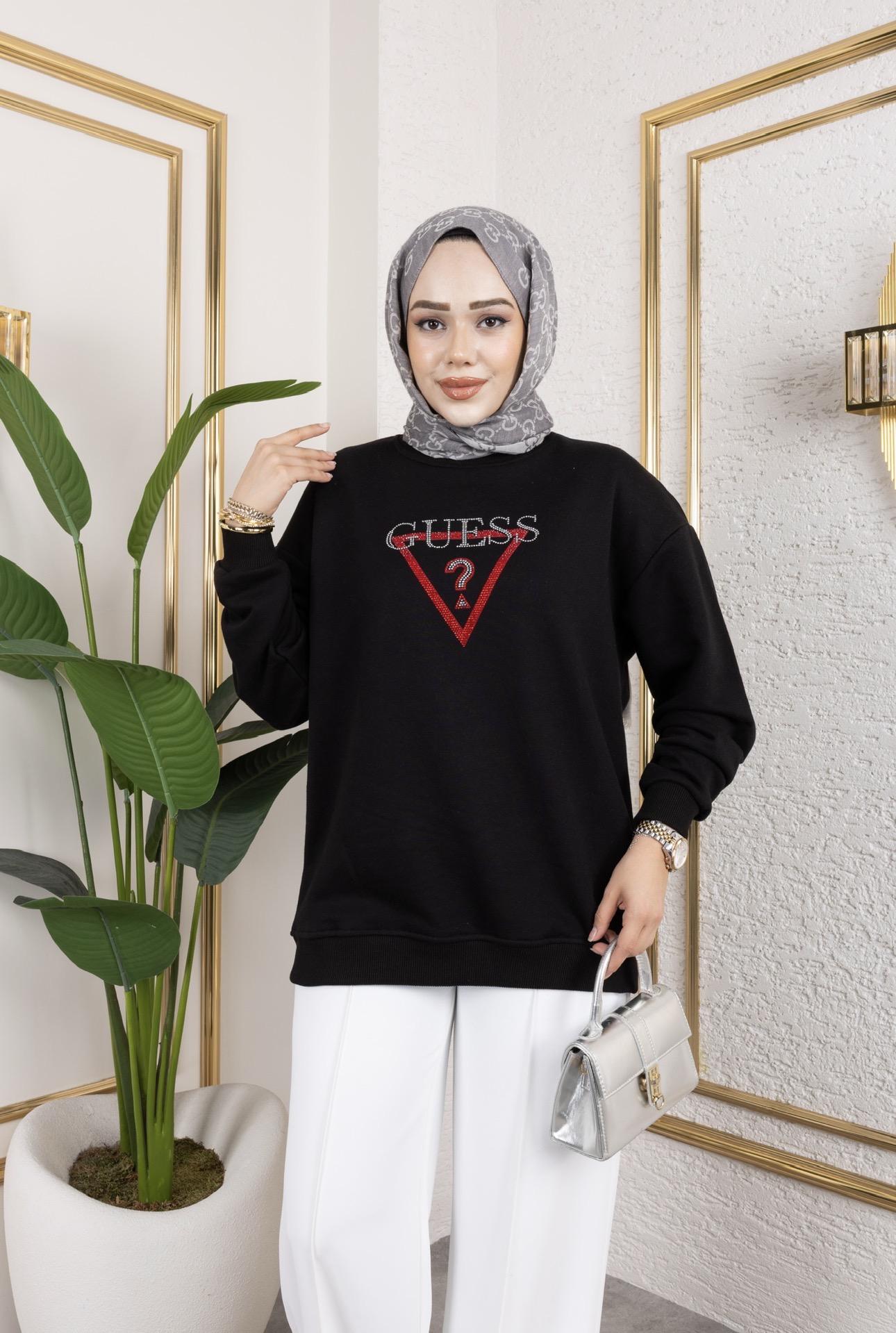 Cherry Guess Sweat - Siyah