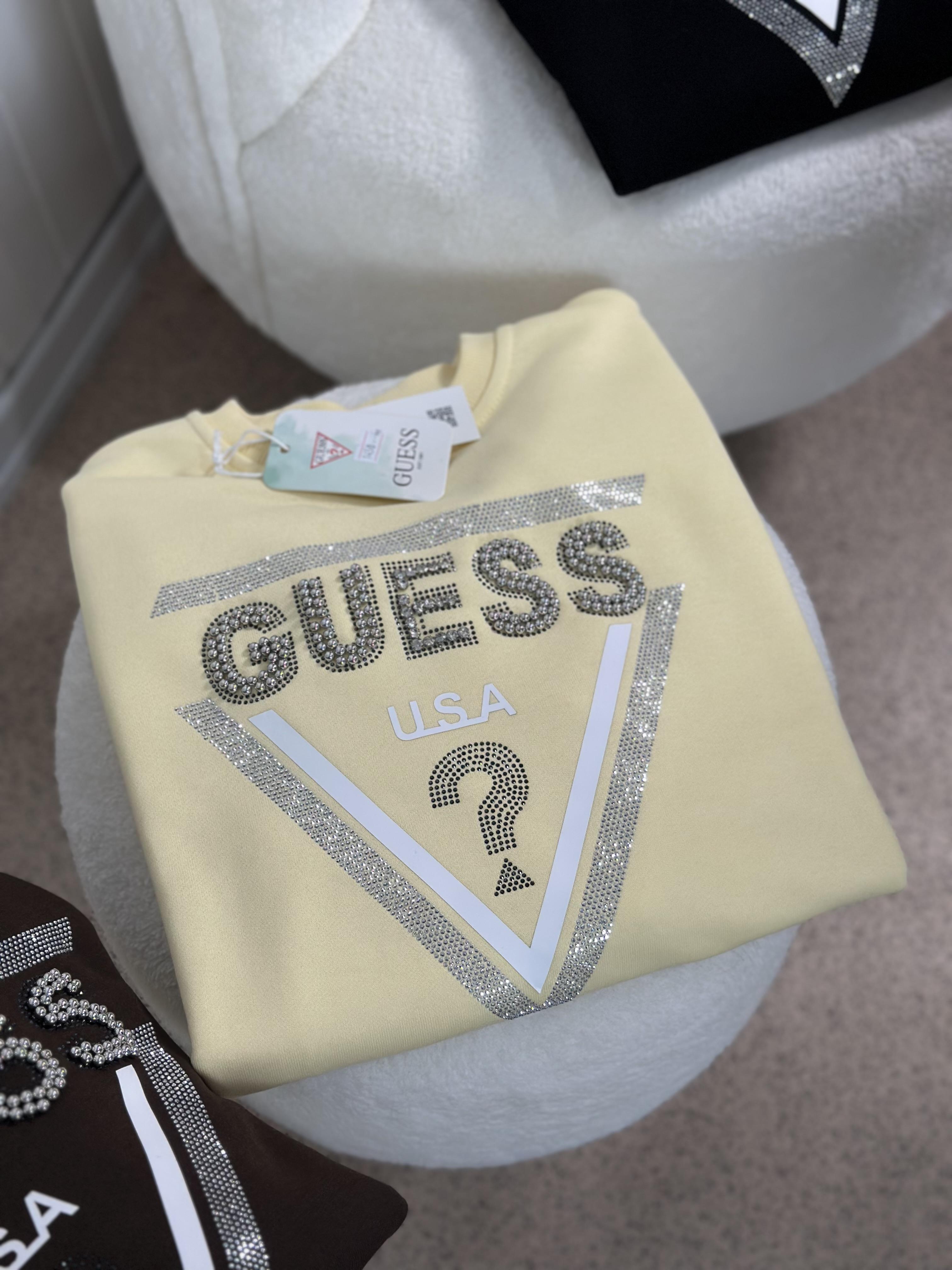 Nişantaşı Taşlı Sweat - Sarı