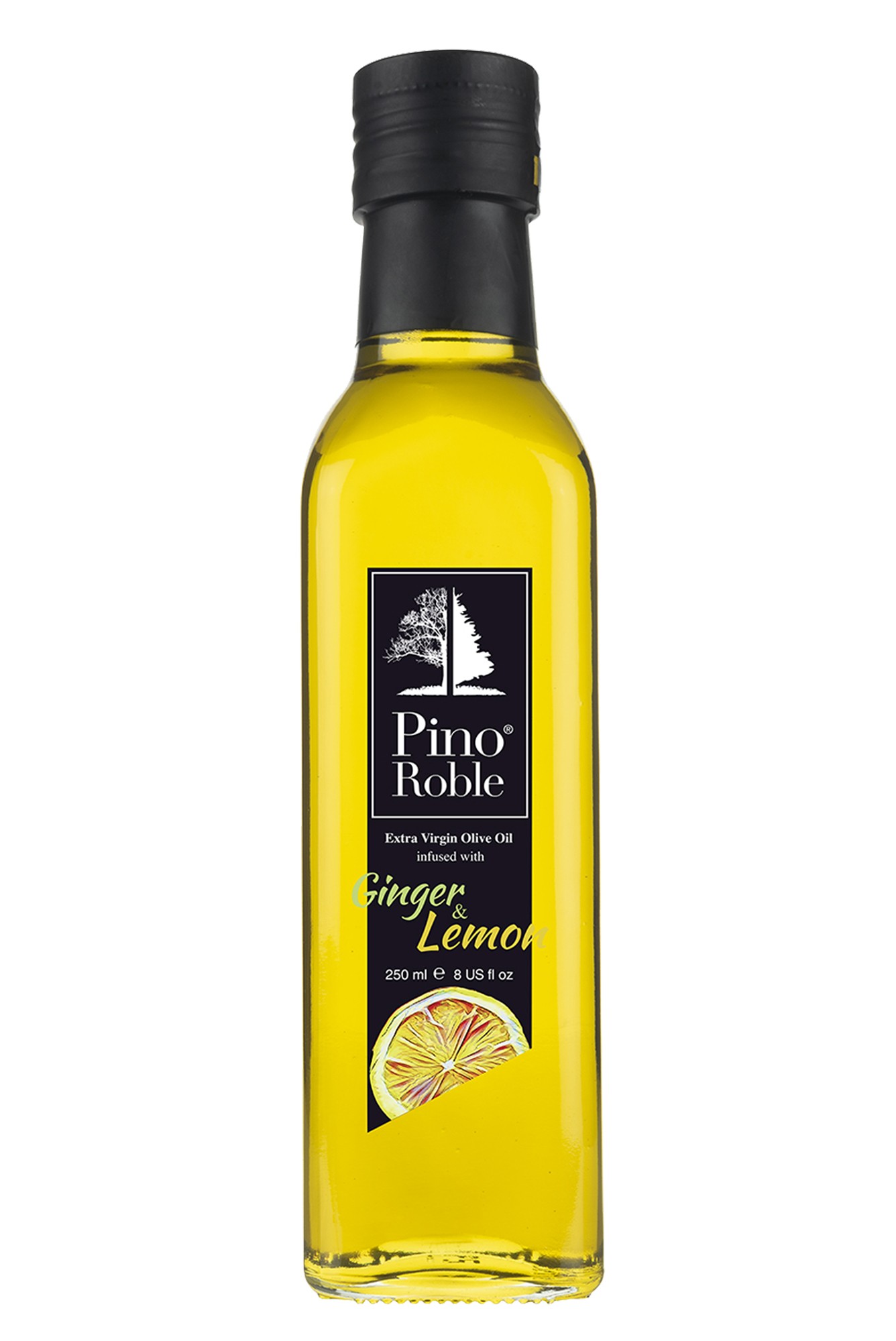 PinoRoble Extra Virgin Olive Oil Infused with Ginger & Lemon 8 fl Oz