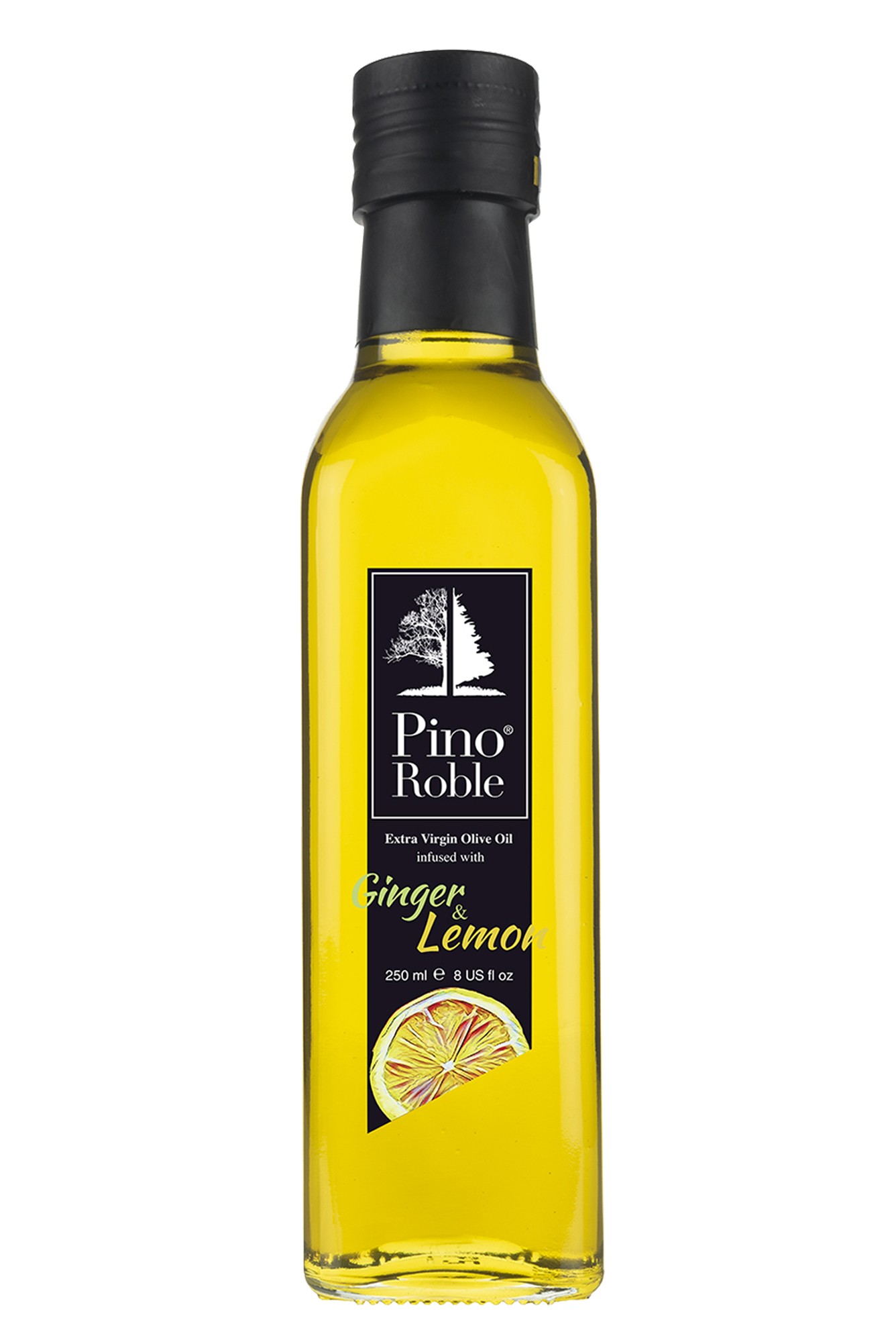 PinoRoble Zencefil ve Limon Esansiyel Yağlı Soğuk Sıkım Sızma Zeytinyağı Gurme Salata Sosu 250 ml