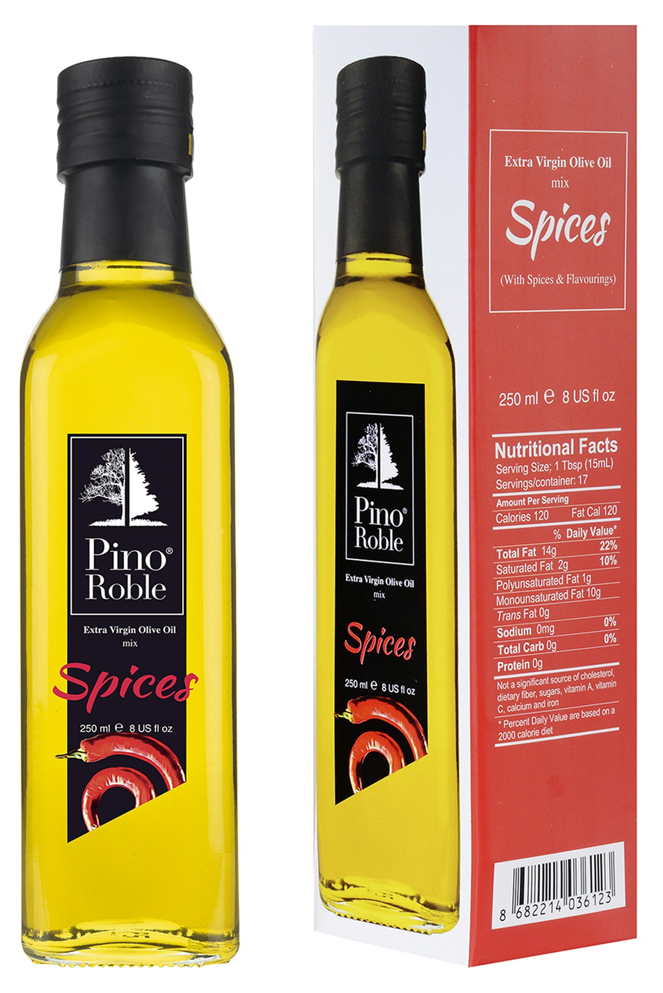 PinoRoble Extra Virgin Olive Oil Infused with Hot Spices