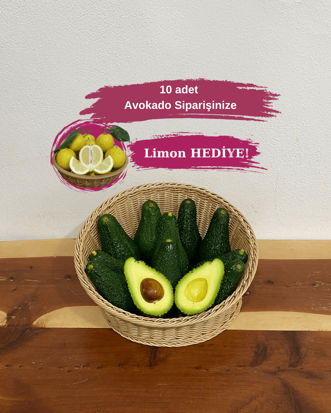 10 adet Avokado (Pinkerton) 200 gr üzeri