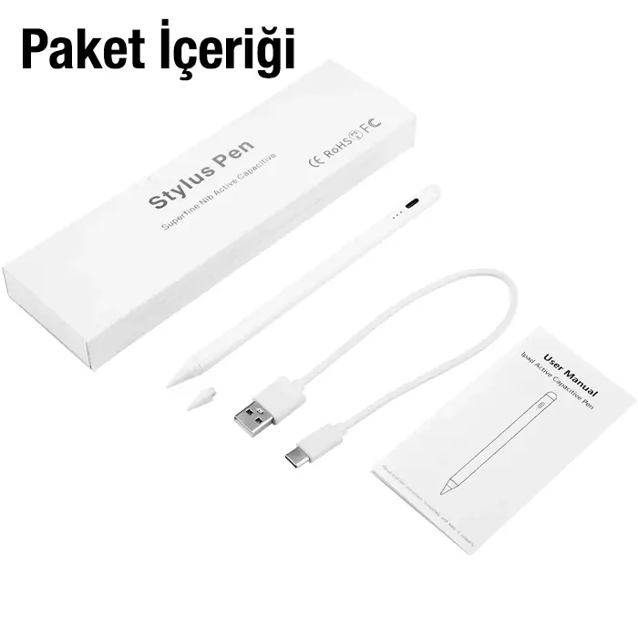 Ally Apple Pencil 2 Kapasitif Stylus iPad Tablet Dokunmatik Kalem