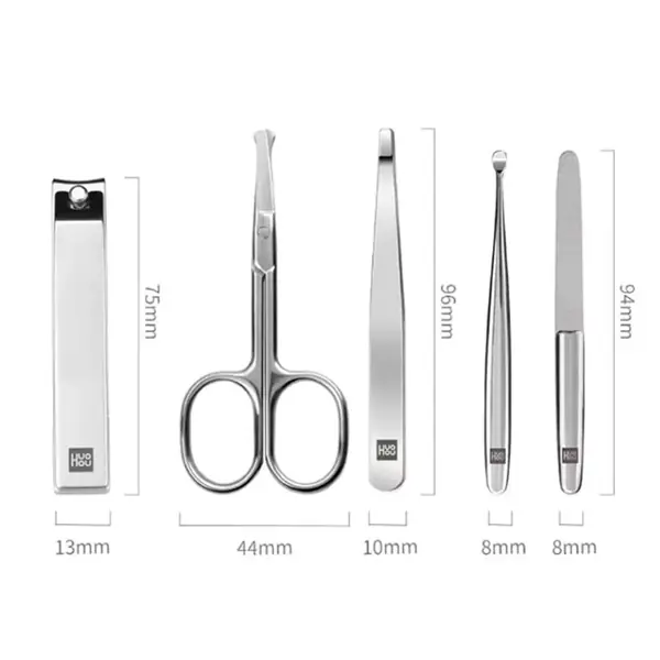 Lapomine 6個セット Xiaomi HUOHOU Profesyonel Paslanmaz Çelik Tirnak Makasi Güzellik